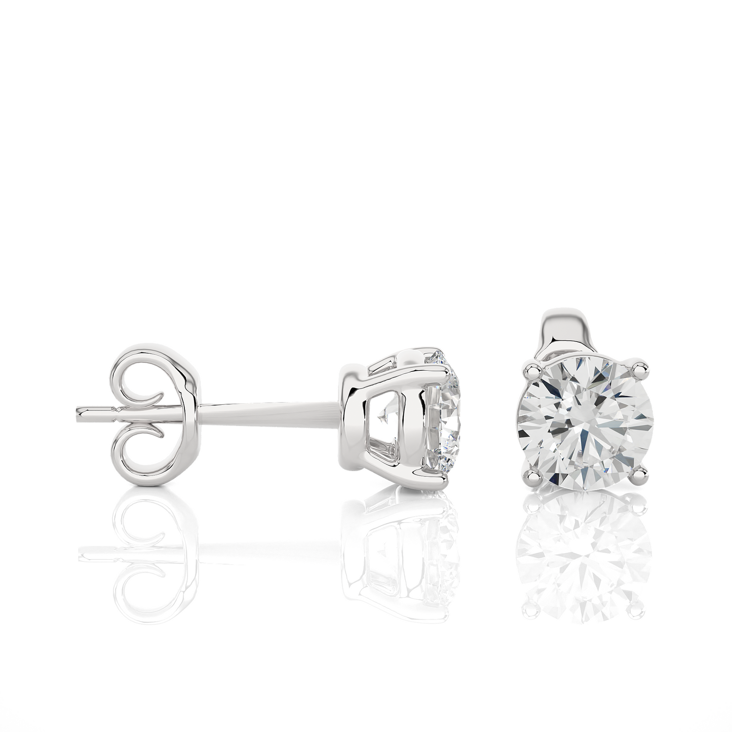 1 ct Solitaire Studs/Gold CVD Diamond Earring/Anniversary Gift/Solitaire Diamond Stud Earring/1 Ct Diamond Earring/Prong Setting/igi Certified/Stud Earring/Ethical Diamond/Silver Earring/Gold Earring/CVD Diamond Earring/F Color Diamond/VS Clarity Diamond/Manmade Diamond/Lab Grown Diamond/Round Cut Diamond