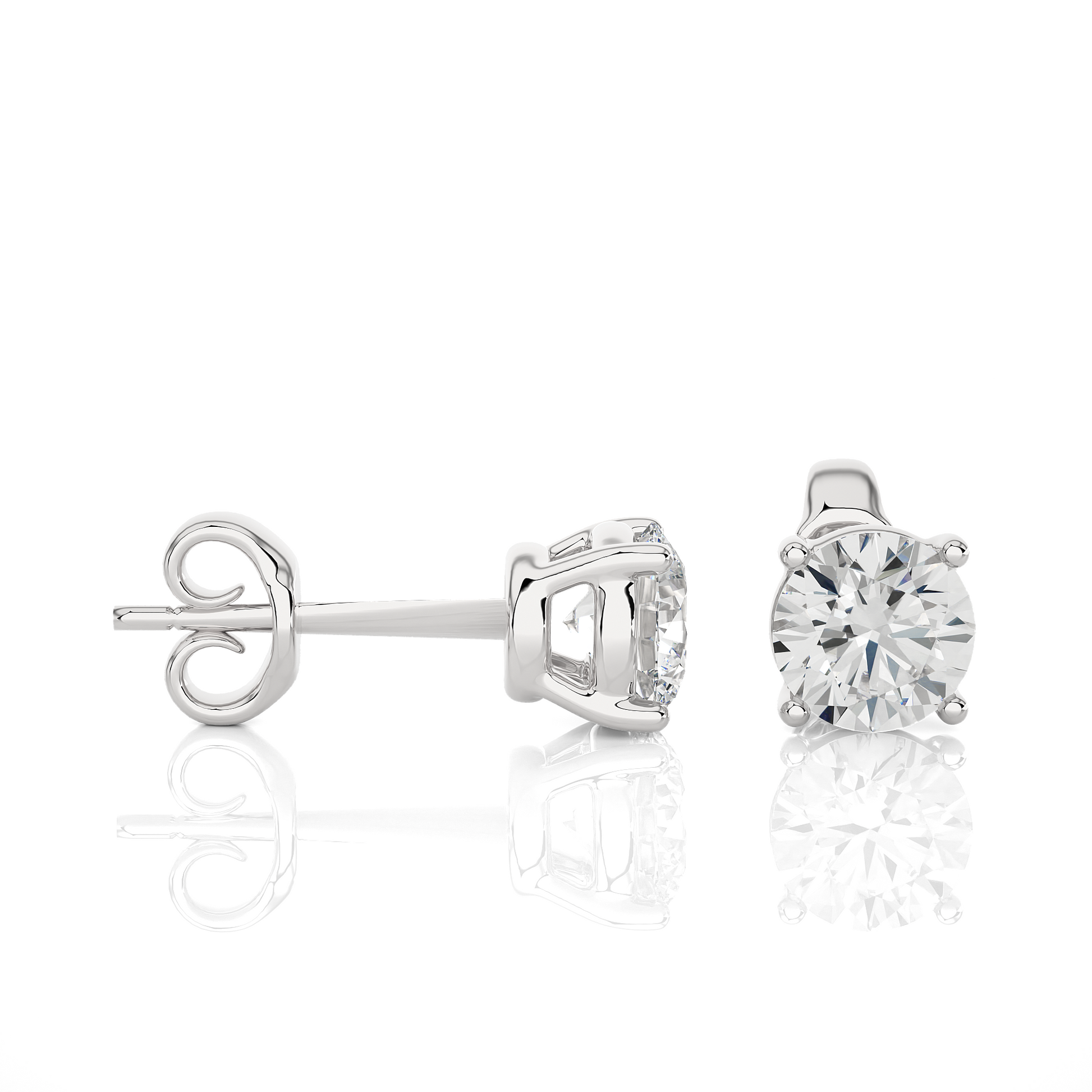 1 ct Solitaire Studs/Gold CVD Diamond Earring/Anniversary Gift/Solitaire Diamond Stud Earring/1 Ct Diamond Earring/Prong Setting/igi Certified/Stud Earring/Ethical Diamond/Silver Earring/Gold Earring/CVD Diamond Earring/F Color Diamond/VS Clarity Diamond/Manmade Diamond/Lab Grown Diamond/Round Cut Diamond