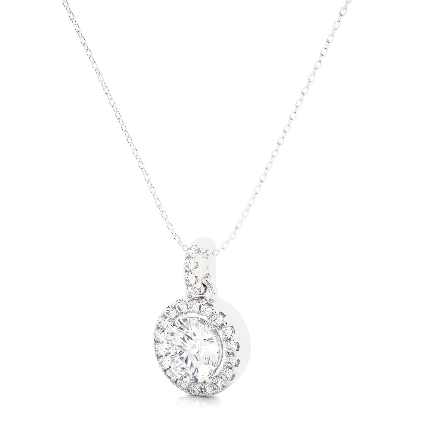 1.30 CT Round Cut Lab Grown Diamond Solitaire Pendant in Halo Setting/CVD Diamond Pendant/Gold Diamond Pendant/1 Ct Diamond Pendant/Solitaire Diamond Pendant/Anniversary Gift For Her/igi Certified/Ethical Diamond/Silver Pendant/Gold Pendant/CVD Diamond Pendant/EF Color Diamond/VS Clarity Diamond/Manmade Diamond/Lab Grown Diamond/Pendant Necklace/Round Cut Diamond/Pendant