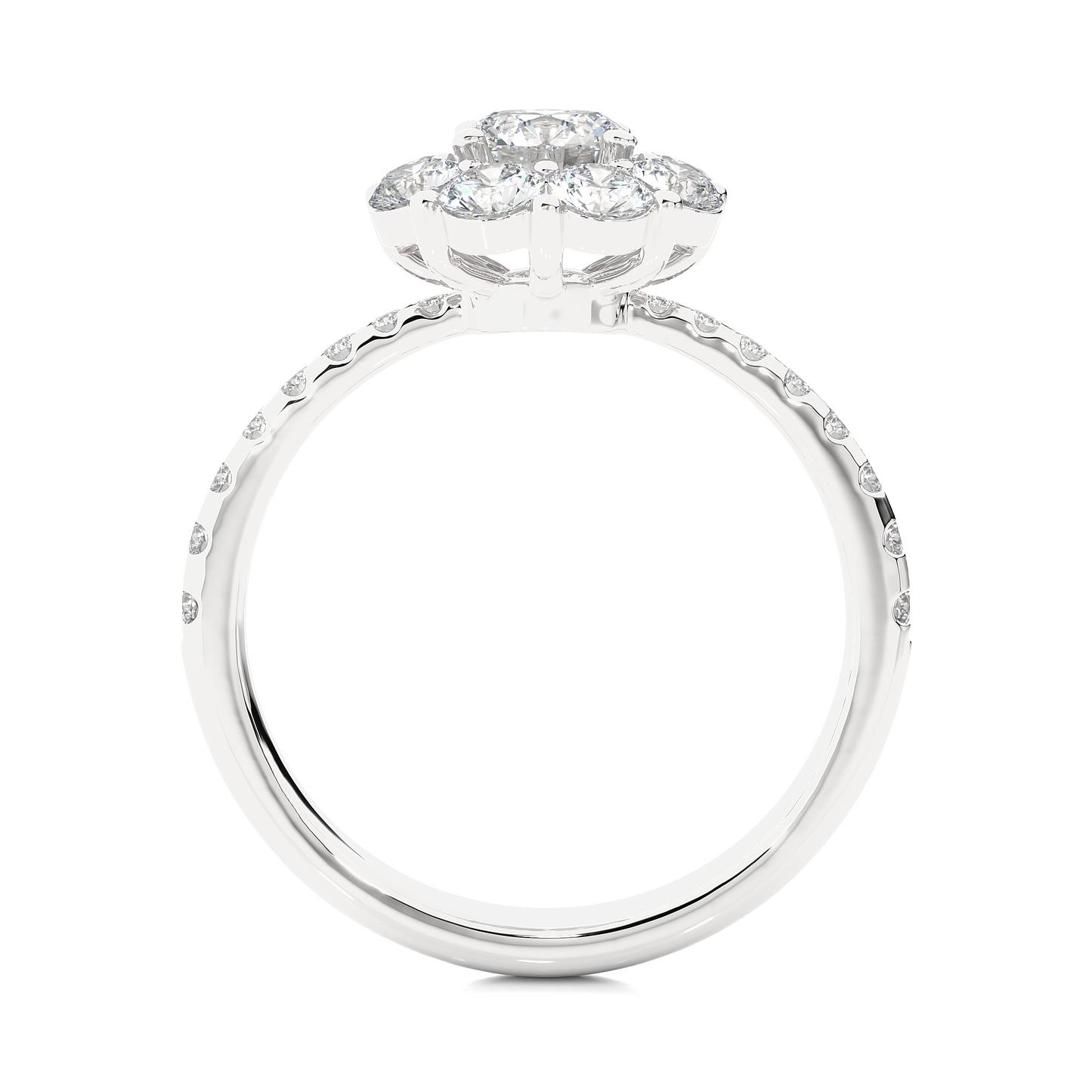 1.09 Ct Round Cut E-VS1 Lab Grown Diamond Halo Engagement Ring/Wedding Ring/E Color/VS Clarity/1 Ct Diamond Ring/CVD Diamond Ring/Round Cut Diamond/Round Diamond Side Stone/Prong Set/Pave Set/10k Gold/14k Gold/18k Gold/Yellow Gold/White Gold/Rose Gold/Anniversary Gift