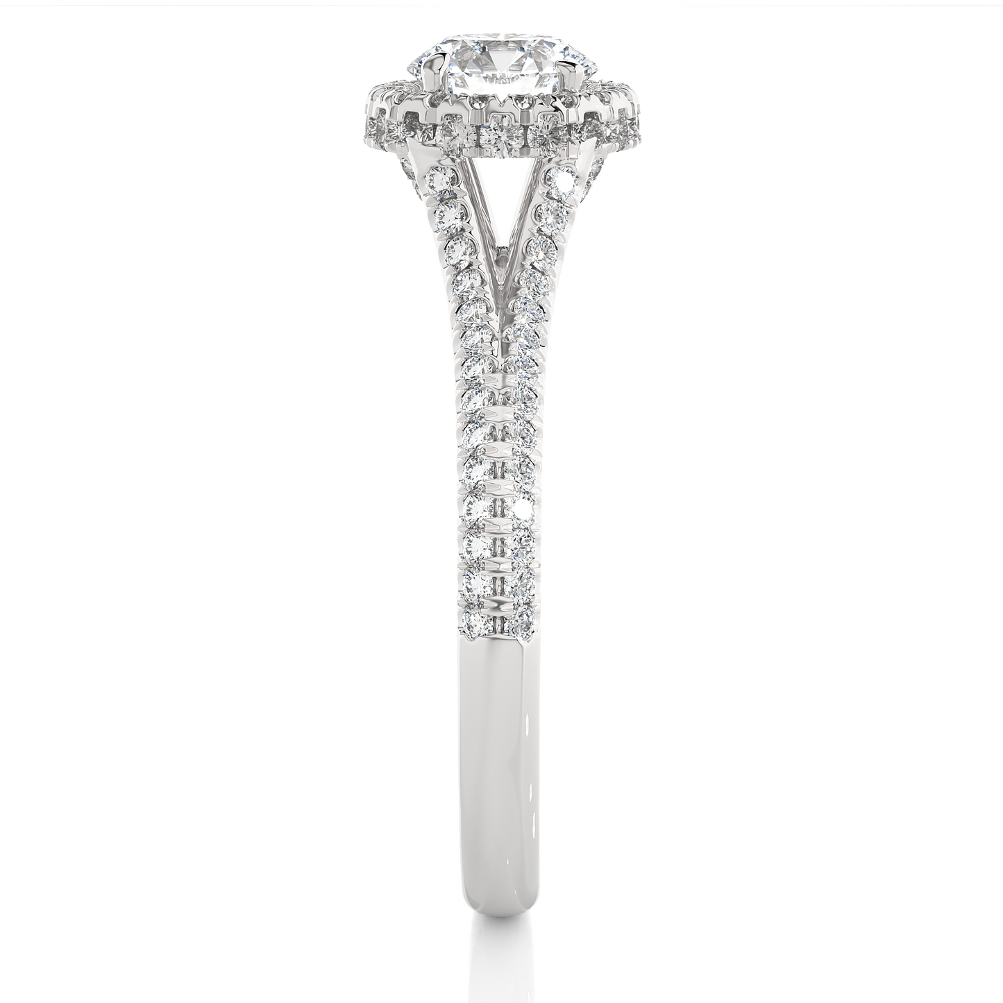 1.01 Ct Round Cut E-VS2 Lab Grown Diamond Engagement Ring/Wedding Ring/E Color/VS Clarity/1 Ct Diamond Ring/CVD Diamond Ring/Round Cut Diamond/Round Diamond Side Stone/Prong Set/Pave Set/10k Gold/14k Gold/18k Gold/Yellow Gold/White Gold/Rose Gold/Anniversary Gift