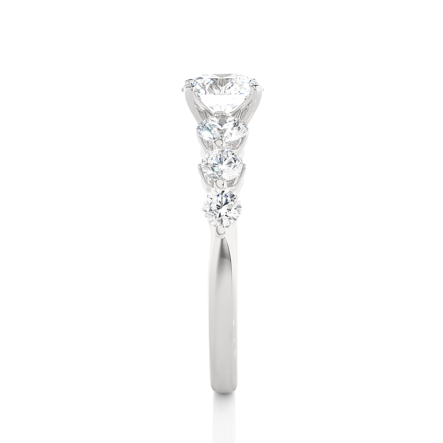 1.16 Ct Round Cut E-VS1 Lab Grown Diamond Gold Engagement Ring/Wedding Ring/E Color/VS Clarity/1 Ct Diamond Ring/CVD Diamond Ring/Round Cut Diamond/Round Diamond Side Stone/Prong Set/Pave Set/10k Gold/14k Gold/18k Gold/Yellow Gold/White Gold/Rose Gold/Anniversary Gift