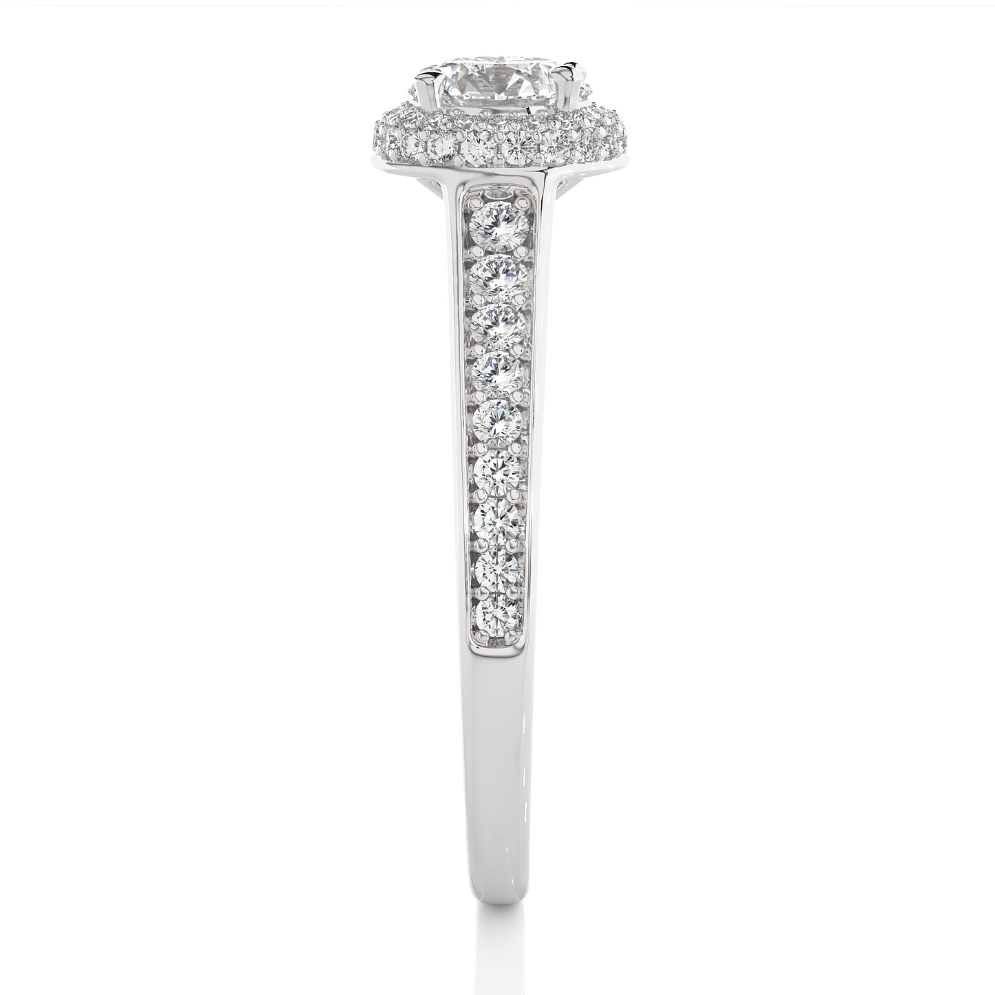 1.02 CT Round E-VS2 Lab Grown Diamond Halo Gold Engagement Ring/Wedding Ring/E Color/VS Clarity/1 Ct Diamond Ring/CVD Diamond Ring/Round Cut Diamond/Round Diamond Side Stone/Prong Set/Pave Set/Halo Set/10k Gold/14k Gold/18k Gold/Yellow Gold/White Gold/Rose Gold/Anniversary Gift