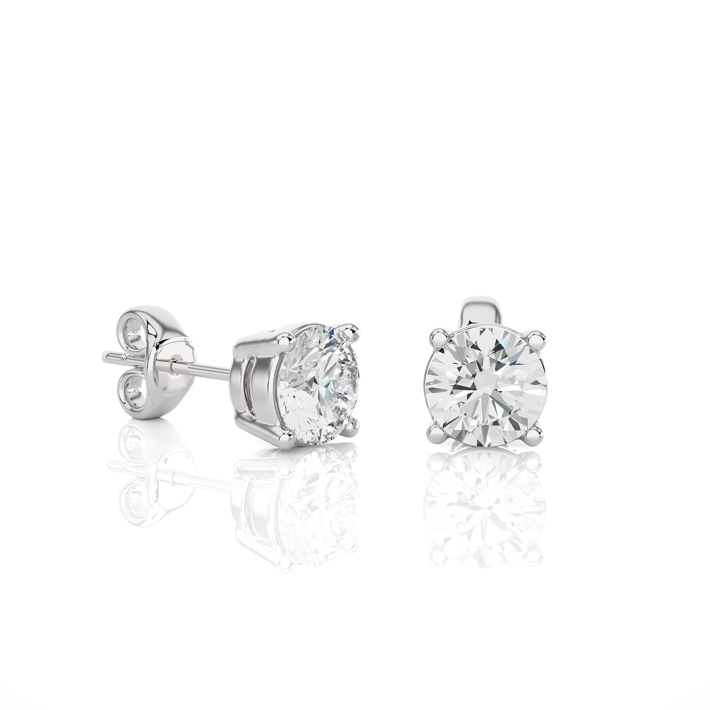 1.01 Ct For Each Round Cut Lab Grown Diamond Stud Earring/Gold CVD Diamond Earring/Anniversary Gift/Solitaire Diamond Stud Earring/1 Ct Diamond Earring/Prong Setting/igi Certified/Stud Earring/Ethical Diamond/Silver Earring/Gold Earring/CVD Diamond Earring/F Color Diamond/VS Clarity Diamond/Manmade Diamond/Lab Grown Diamond/Round Cut Diamond