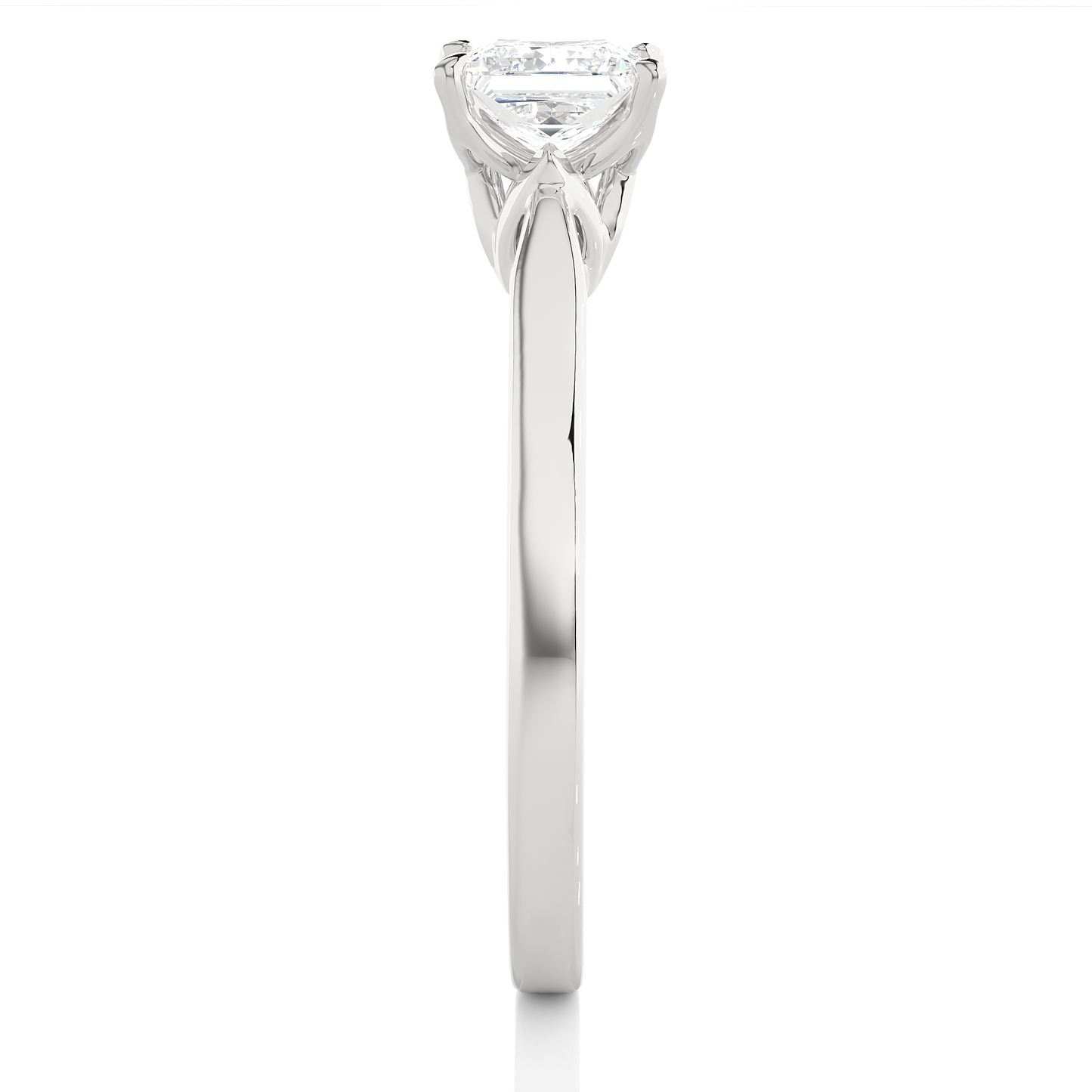 1.01 Ct Princess Cut Lab Grown Diamond Solitaire Engagement Ring/E Color/VS Clarity/1 Ct Diamond Ring/Princess Cut Diamond/CVD Diamond Ring/Four Prong Setting/Rose Gold/White Gold/Yellow Gold/10k Gold/14k Gold/18k Gold