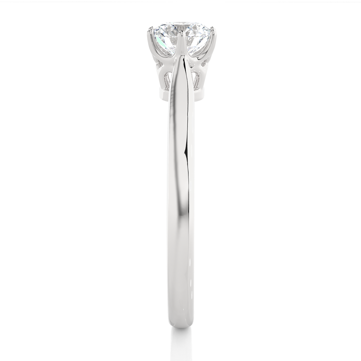 1.5 Ct Crown Solitaire Ring/Engagement Ring/Wedding Ring/E Color/VS Clarity/1 Ct Diamond Ring/CVD Diamond Ring/Round Cut Diamond/Six Prong Set/10k Gold/14k Gold/18k Gold/Yellow Gold/White Gold/Rose Gold/Anniversary Gift