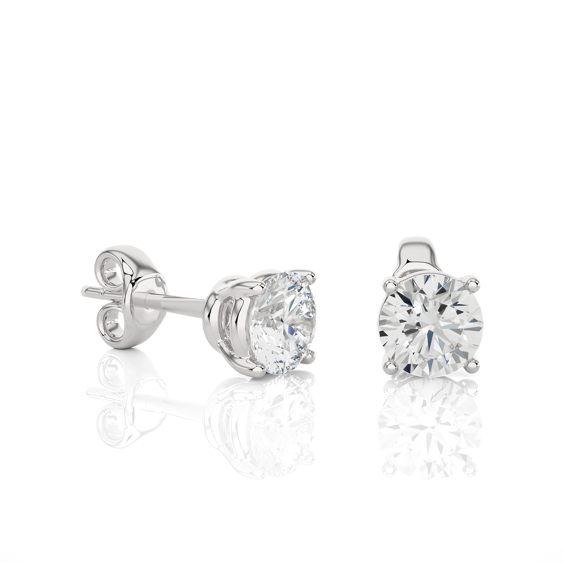 1 ct Solitaire Studs/Gold CVD Diamond Earring/Anniversary Gift/Solitaire Diamond Stud Earring/1 Ct Diamond Earring/Prong Setting/igi Certified/Stud Earring/Ethical Diamond/Silver Earring/Gold Earring/CVD Diamond Earring/F Color Diamond/VS Clarity Diamond/Manmade Diamond/Lab Grown Diamond/Round Cut Diamond