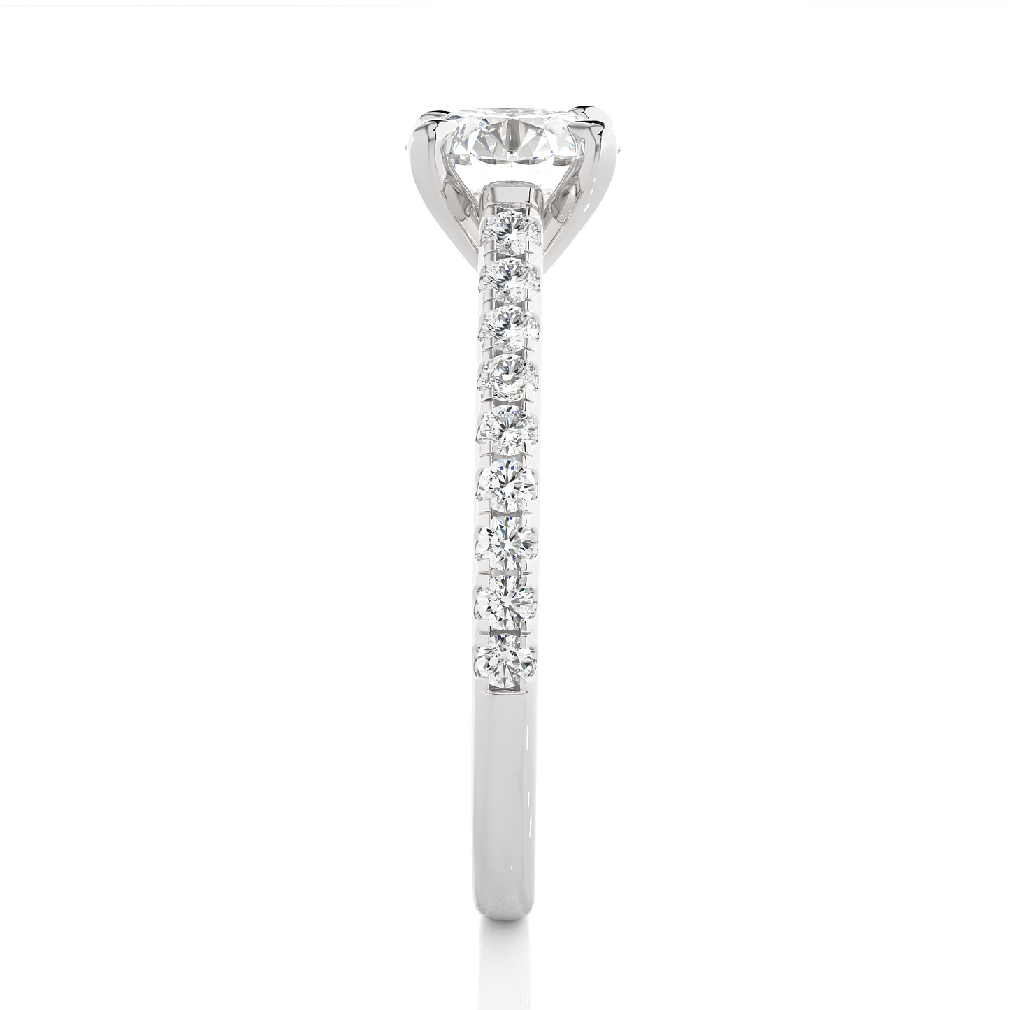 1.58 Ct Round Cut E-VS1 Lab Grown Diamond Pave Engagement Ring/Wedding Ring/E Color/VS Clarity/1 Ct Diamond Ring/CVD Diamond Ring/Round Cut Diamond/Round Diamond Side Stone/Prong Set/Pave Set/10k Gold/14k Gold/18k Gold/Yellow Gold/White Gold/Rose Gold/Anniversary Gift