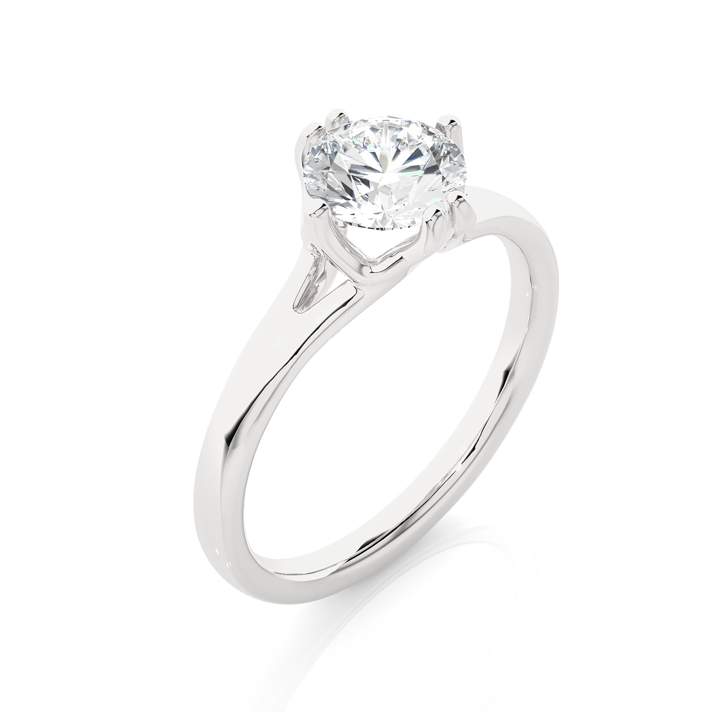 1 ct Solitaire Ring/Round Cut Diamond/Engagement Ring/Wedding Ring/Six Prong Setting/CVD Diamond Ring/1 Ct Diamond Ring/E Color/VS Clarity/Rose Gold/White Gold/Yellow Gold/10k Gold/14k Gold/18k Gold/Anniversary Gift