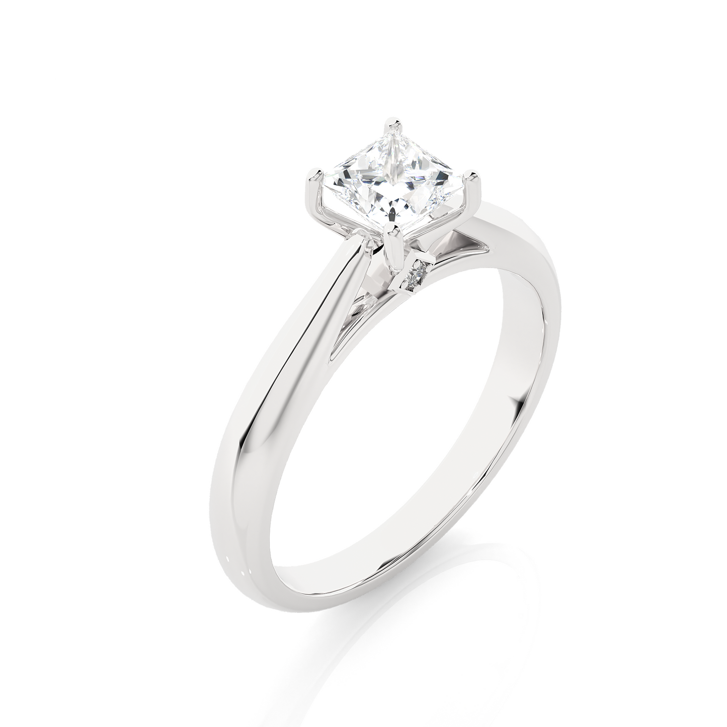 1.30 Ct Princess Cut F-VS2 Lab Grown Diamond Gold Engagement Ring/F Color/VS Clarity/Princess Cut Diamond/1 Ct Princess Diamond Ring/CVD Diamond Ring/10k Gold/14k Gold/18k Gold/Rose Gold/White Gold/Yellow Gold