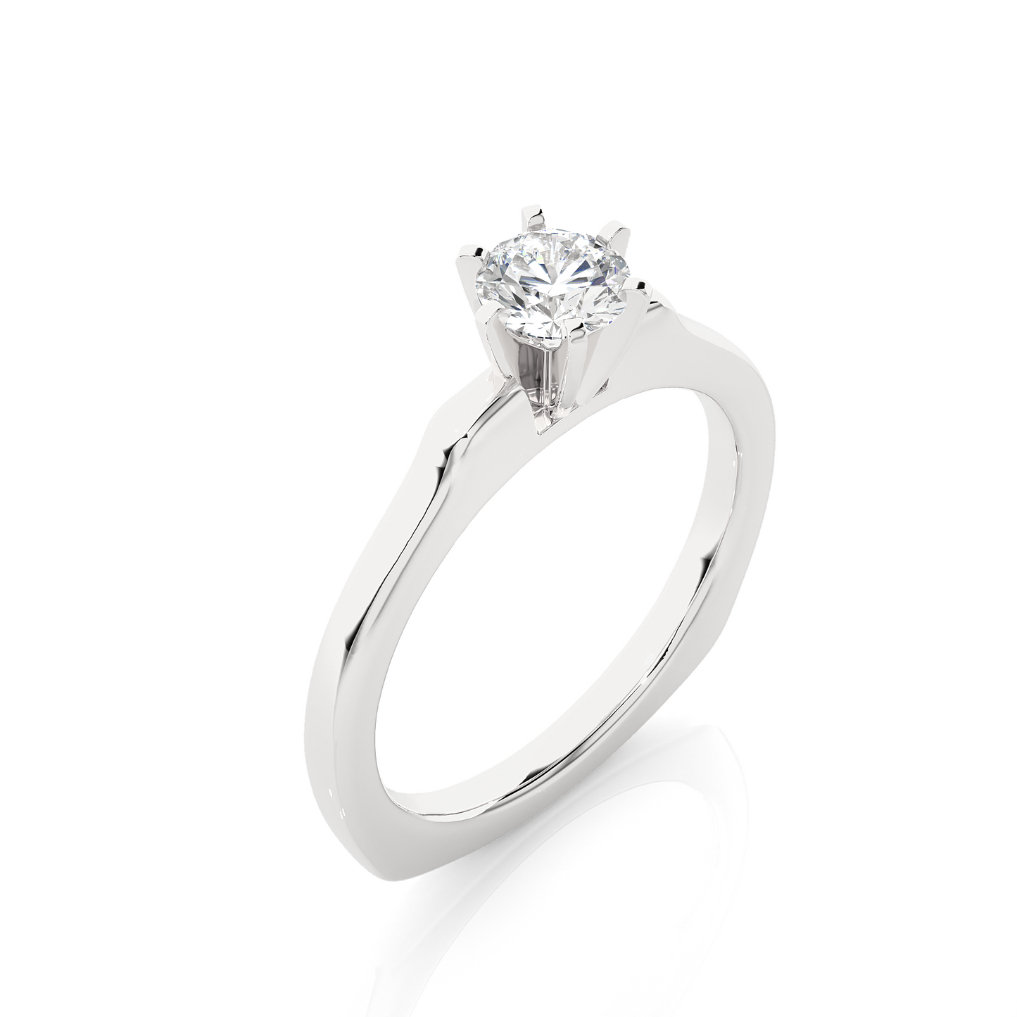 1.01 Ct Round Cut D-VS1 Lab Grown Diamond Engagement Ring/D Color/VS Clarity/1 Ct Diamond Ring/Six Prong Setting/CVD Diamond Ring/Rose Gold/Yellow Gold/White Gold/10k Gold/14k Gold/18k Gold