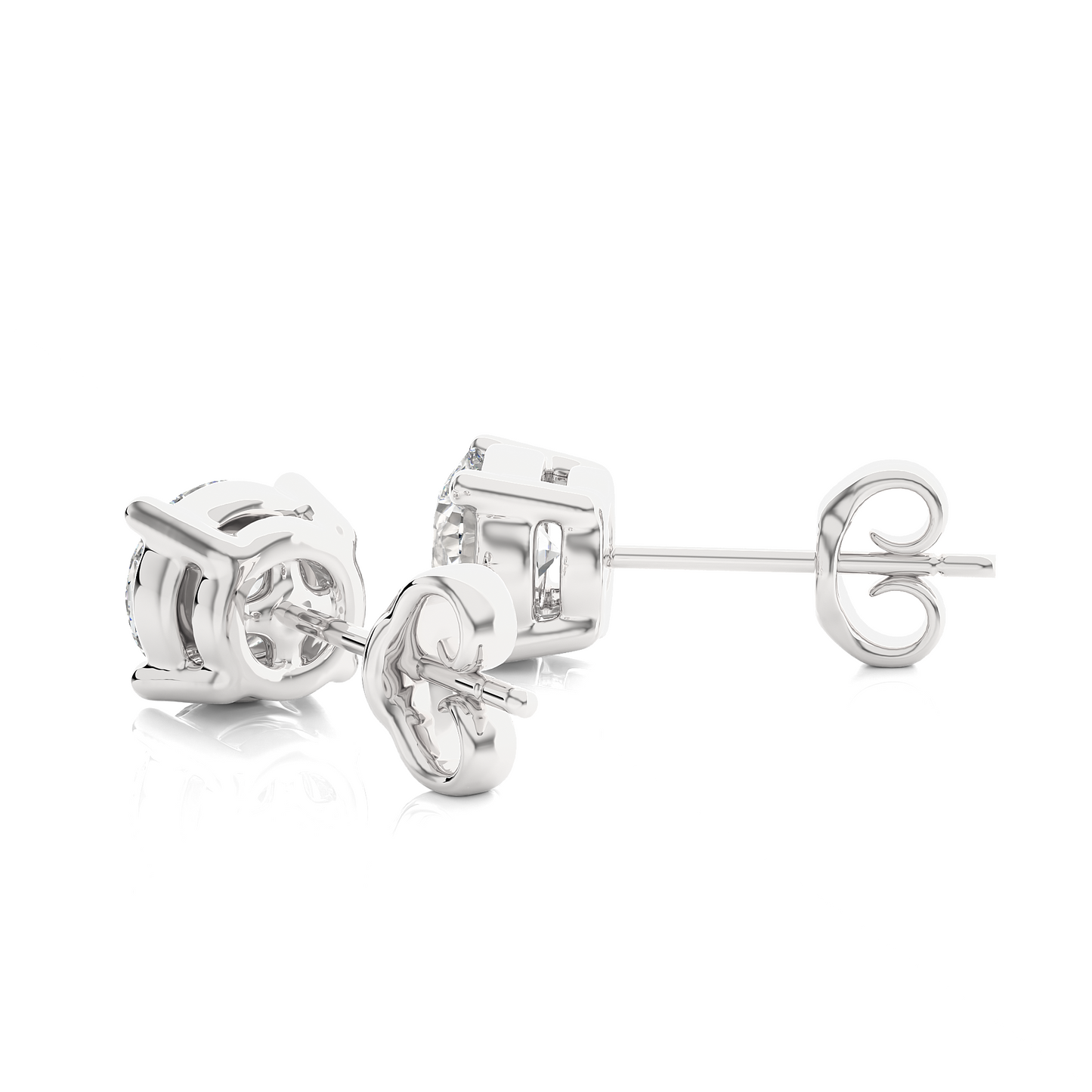 1.01 Ct For Each Round Cut Lab Grown Diamond Stud Earring/Gold CVD Diamond Earring/Anniversary Gift/Solitaire Diamond Stud Earring/1 Ct Diamond Earring/Prong Setting/igi Certified/Stud Earring/Ethical Diamond/Silver Earring/Gold Earring/CVD Diamond Earring/F Color Diamond/VS Clarity Diamond/Manmade Diamond/Lab Grown Diamond/Round Cut Diamond