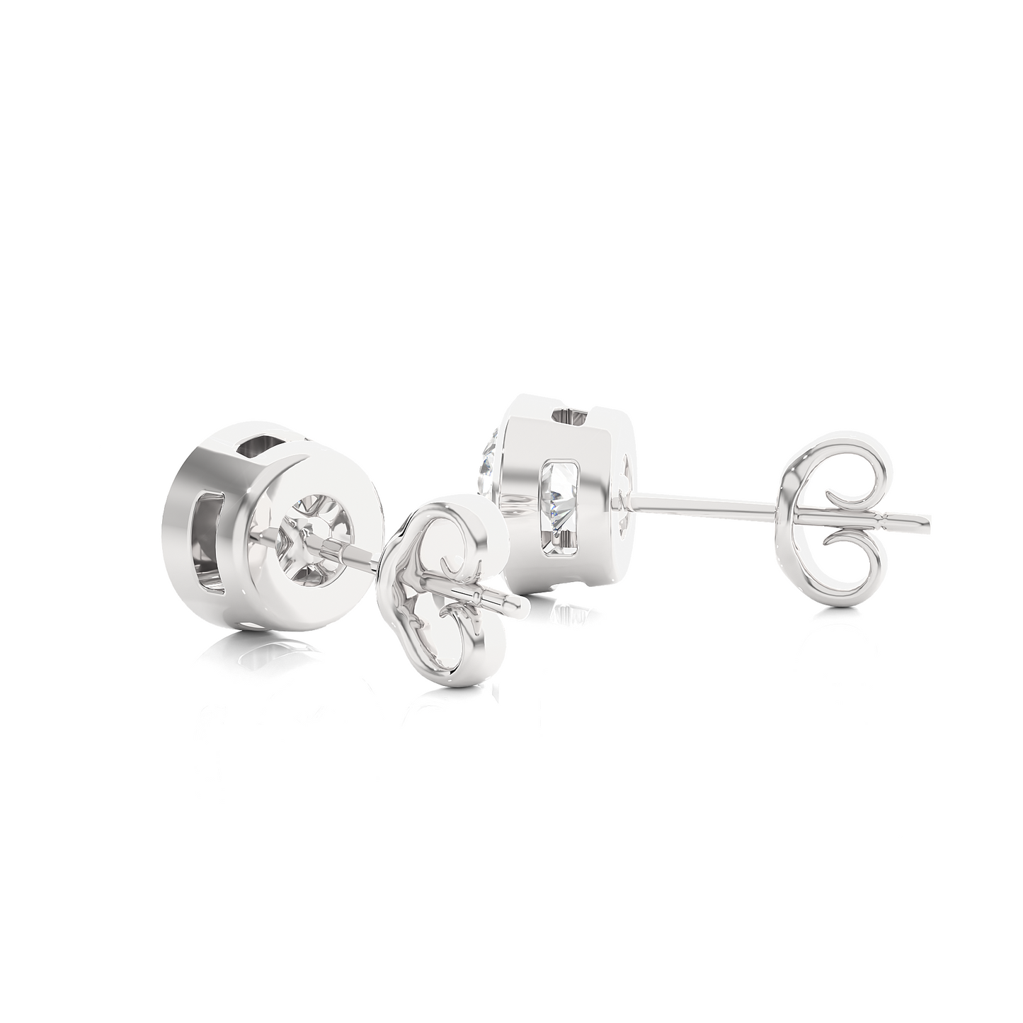 1 ct Bezel Studs/Gold CVD Diamond Earring/Anniversary Gift/Solitaire Diamond Stud Earring/1 Ct Diamond Earring/Prong Setting/igi Certified/Stud Earring/Ethical Diamond/Silver Earring/Gold Earring/CVD Diamond Earring/E Color Diamond/VS Clarity Diamond/Manmade Diamond/Lab Grown Diamond/Round Cut Diamond