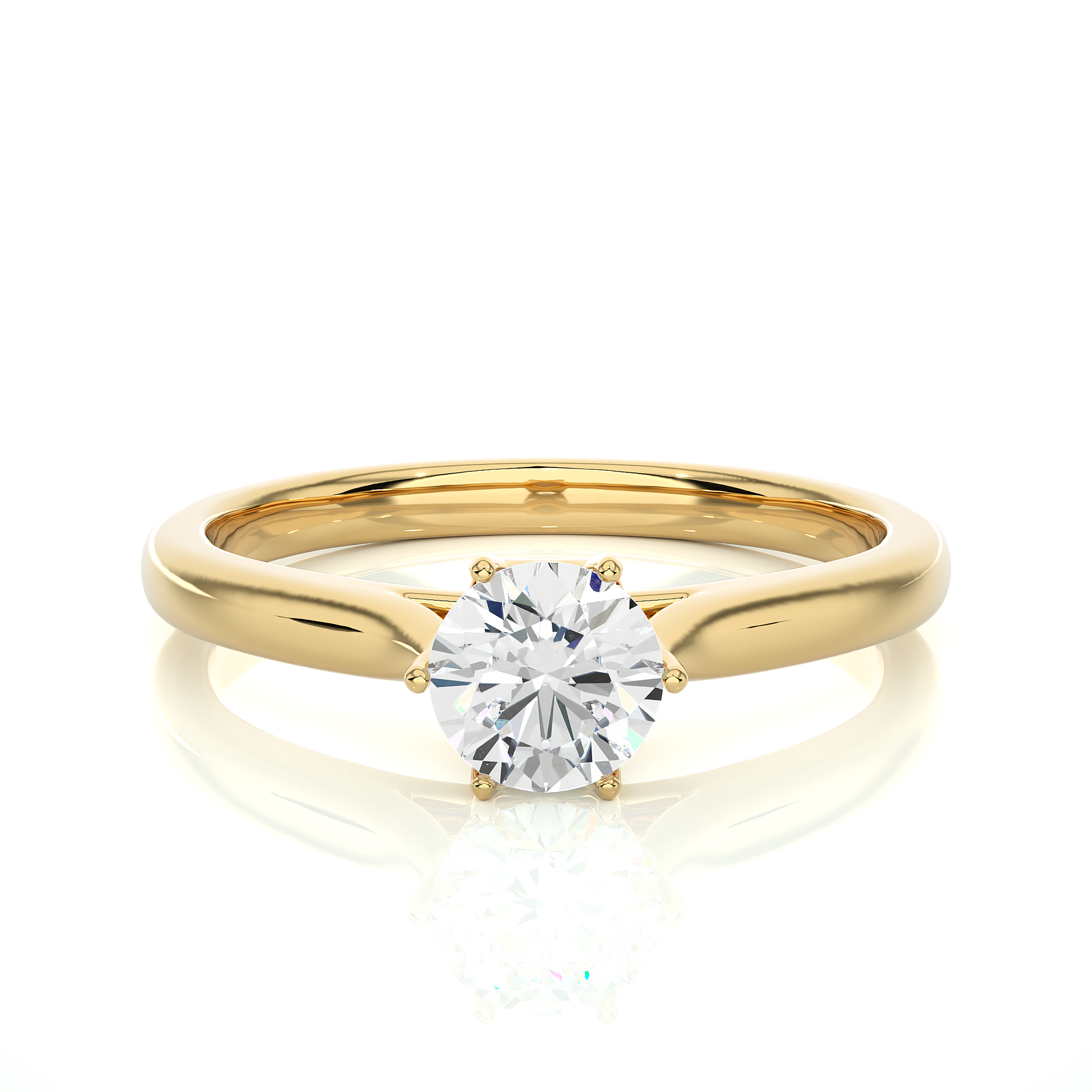 1.5 Ct Crown Solitaire Ring/Engagement Ring/Wedding Ring/E Color/VS Clarity/1 Ct Diamond Ring/CVD Diamond Ring/Round Cut Diamond/Six Prong Set/10k Gold/14k Gold/18k Gold/Yellow Gold/White Gold/Rose Gold/Anniversary Gift