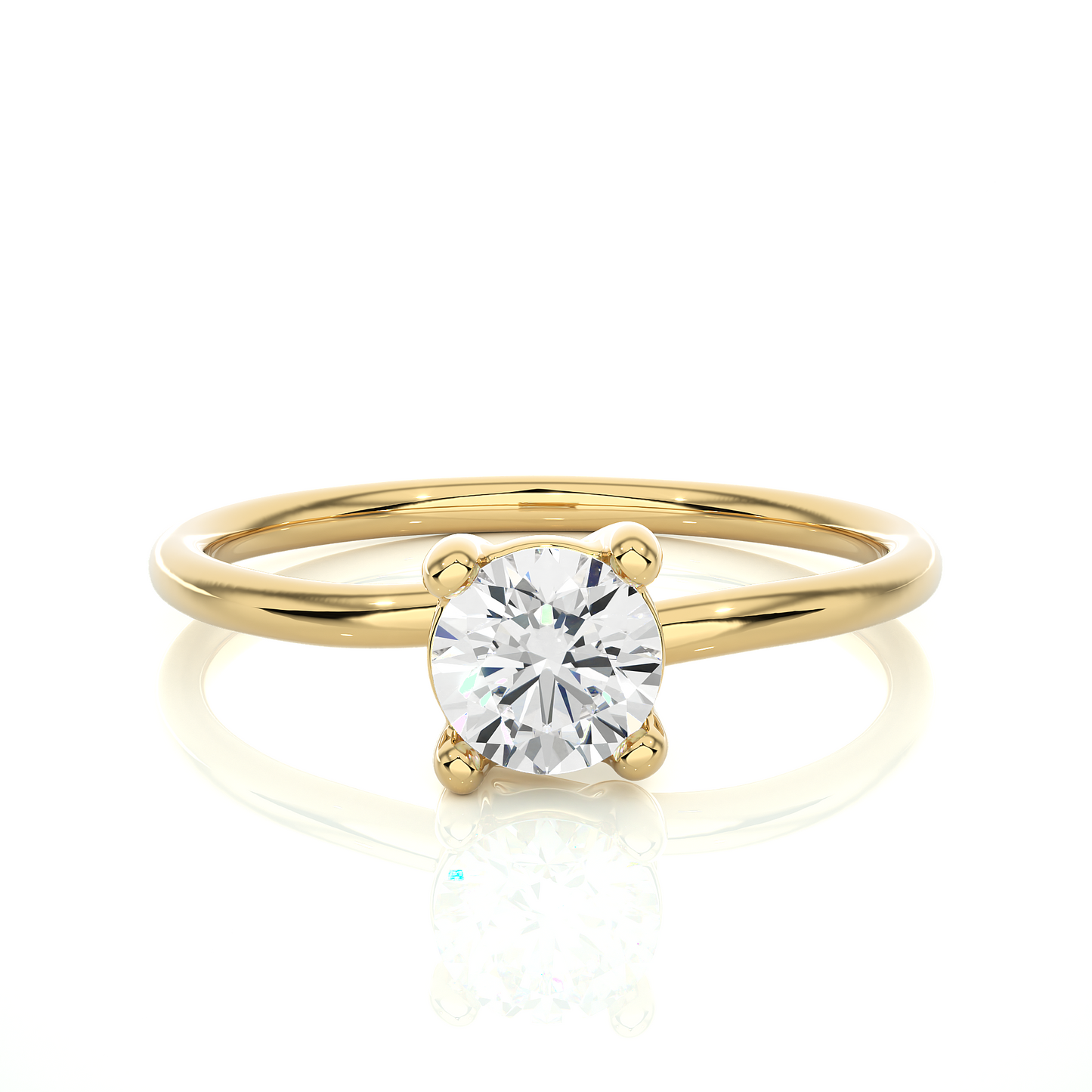 1.03 Ct Round Cut E-VS1 Lab Grown Diamond Solitaire Engagement Ring/Round Cut Diamond/Four Prong Setting/1 Ct Diamond Ring/Rose Gold/White Gold/Yellow Gold/10k Gold/14k Gold/18k Gold/CVD Diamond Ring