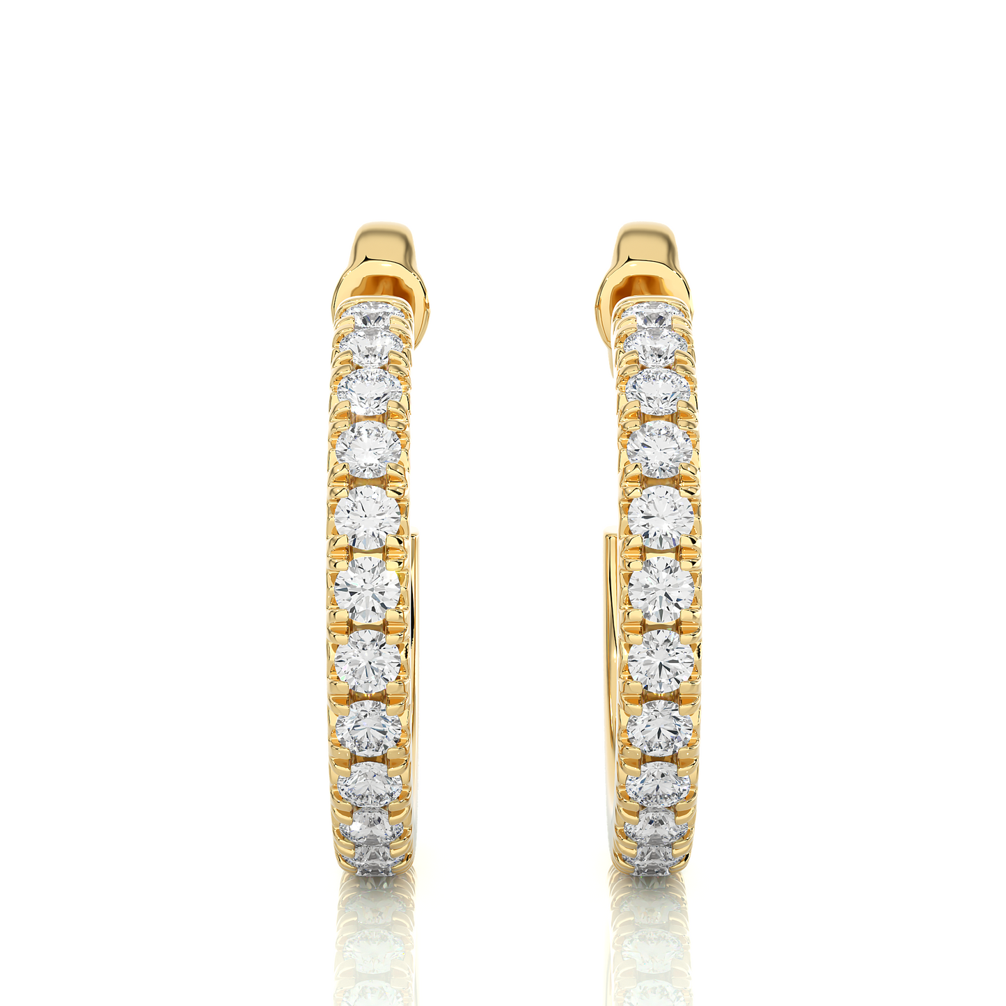0.76 TCW Round Cut Lab Grown Diamond Yellow Gold Earring/Round Stone Earrings/Gold CVD Diamond Earring/Anniversary Gift/Solitaire Diamond Stud Earring/1 Ct Diamond Earring/Prong Setting/igi Certified/Stud Earring/Ethical Diamond/Silver Earring/Gold Earring/CVD Diamond Earring/E Color Diamond/VS Clarity Diamond/Manmade Diamond/Lab Grown Diamond/Round Cut Diamond