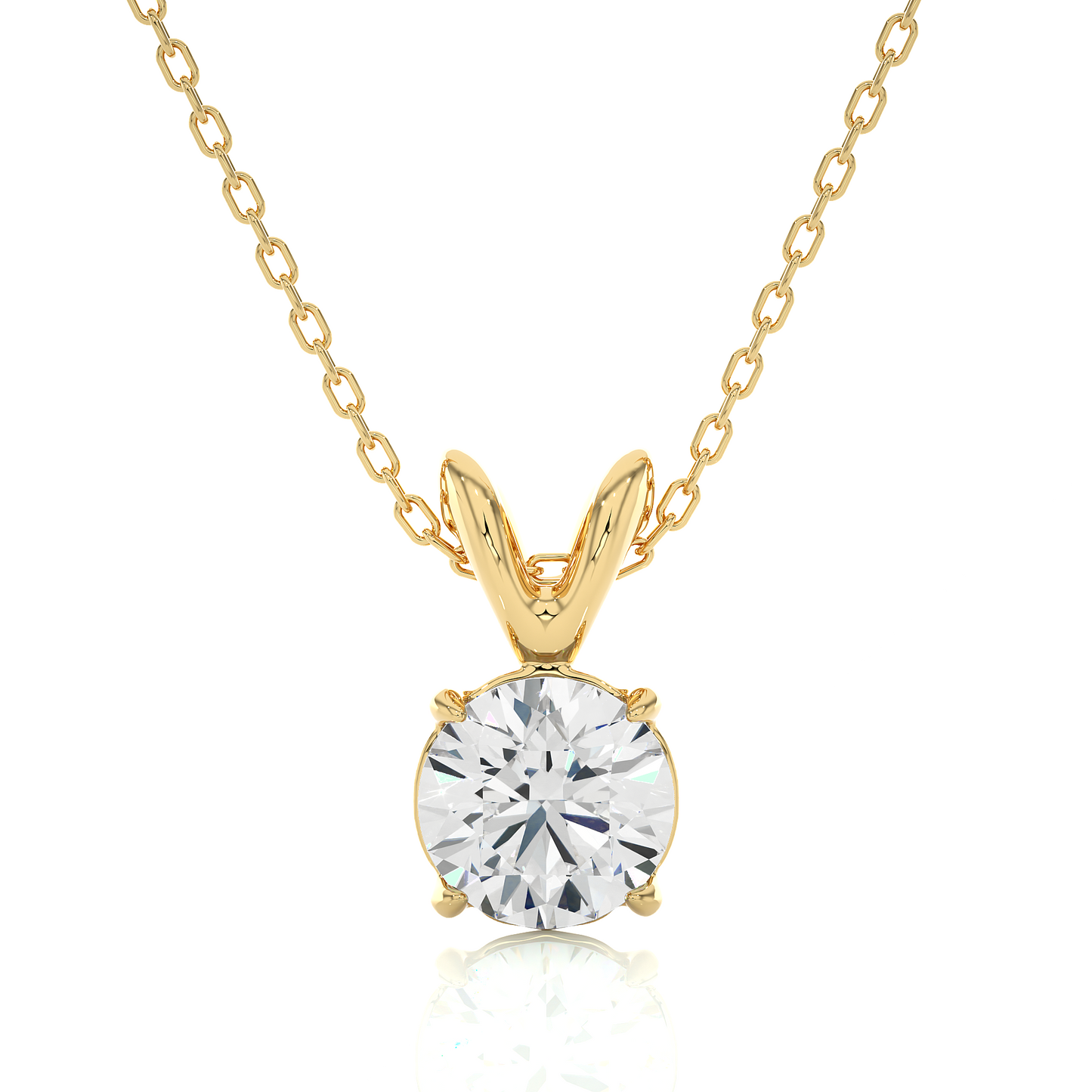 1.03 CT Round Cut Lab Grown Diamond Solitaire Pendant in Prong Setting/CVD Diamond Pendant/Gold Diamond Pendant/1 Ct Diamond Pendant/Solitaire Diamond Pendant/Anniversary Gift For Her/igi Certified/Ethical Diamond/Silver Pendant/Gold Pendant/CVD Diamond Pendant/E Color Diamond/VS Clarity Diamond/Manmade Diamond/Lab Grown Diamond/Pendant Necklace/Round Cut Diamond/Pendant