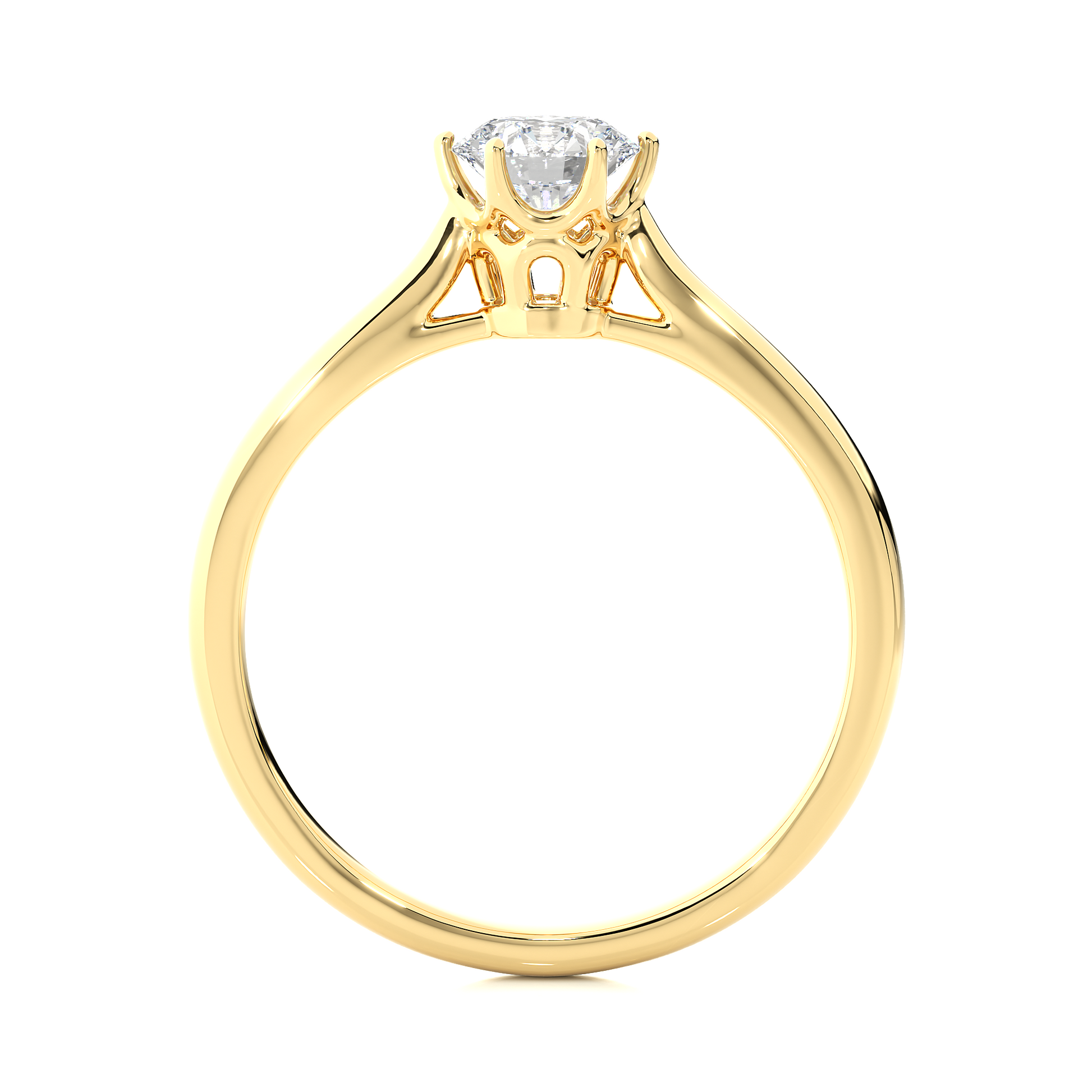 1.5 Ct Crown Solitaire Ring/Engagement Ring/Wedding Ring/E Color/VS Clarity/1 Ct Diamond Ring/CVD Diamond Ring/Round Cut Diamond/Six Prong Set/10k Gold/14k Gold/18k Gold/Yellow Gold/White Gold/Rose Gold/Anniversary Gift