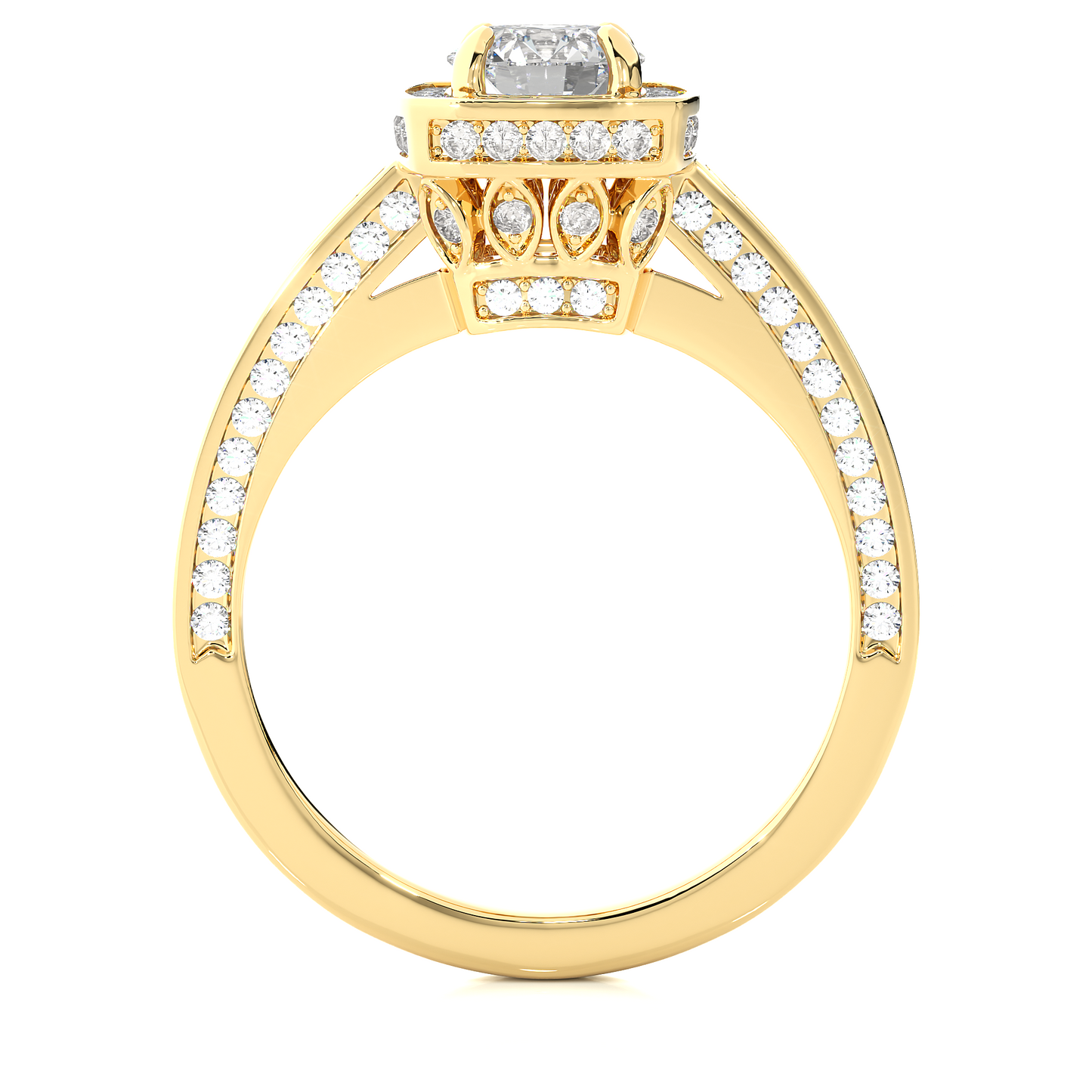 1.16 Ct Round Cut E-VS2 Lab Grown Diamond Gold Engagement Ring/Wedding Ring/E Color/VS Clarity/1 Ct Diamond Ring/CVD Diamond Ring/Round Cut Diamond/Round Diamond Side Stone/Prong Set/Pave Set/Halo Set/10k Gold/14k Gold/18k Gold/Yellow Gold/White Gold/Rose Gold/Anniversary Gift