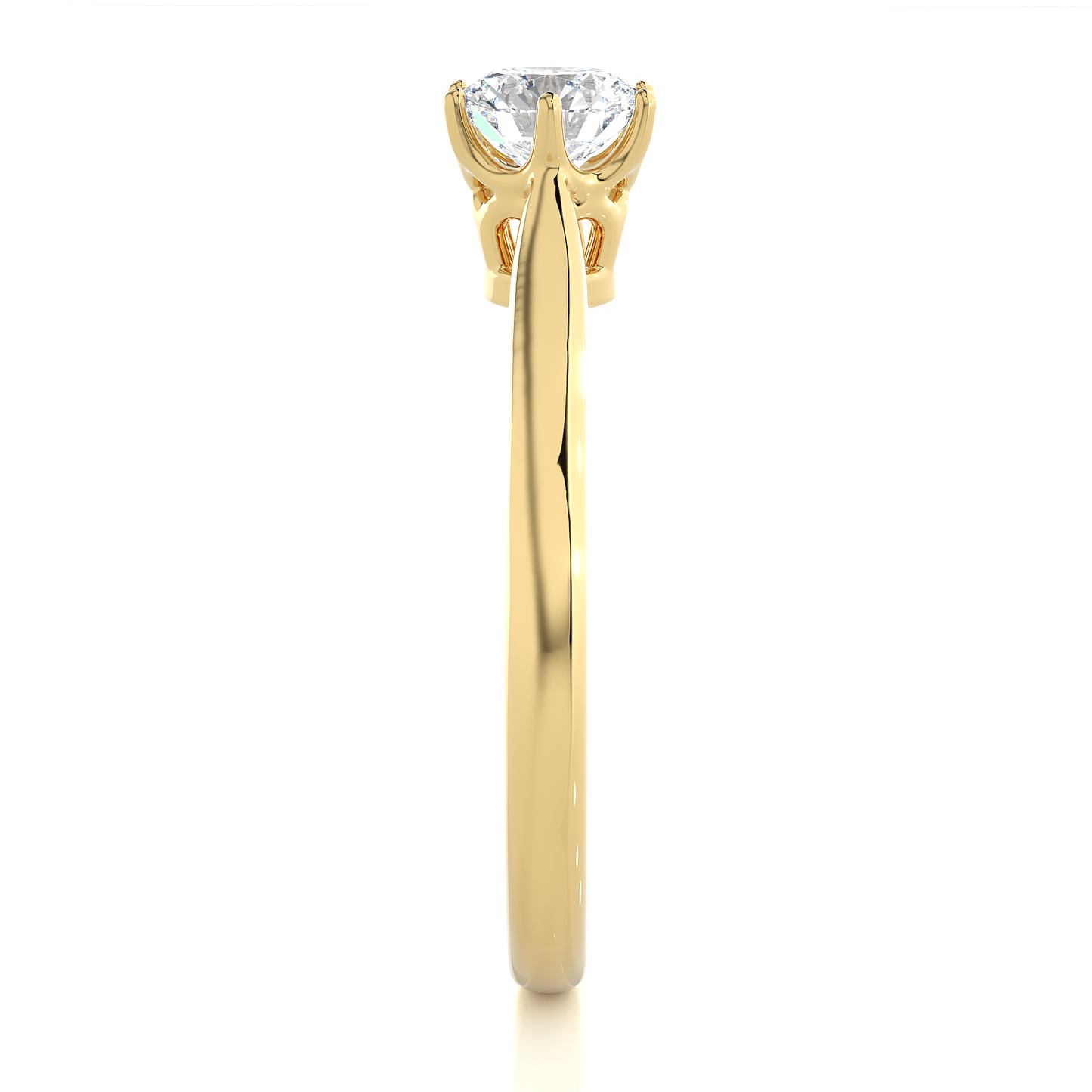 1.5 Ct Crown Solitaire Ring/Engagement Ring/Wedding Ring/E Color/VS Clarity/1 Ct Diamond Ring/CVD Diamond Ring/Round Cut Diamond/Six Prong Set/10k Gold/14k Gold/18k Gold/Yellow Gold/White Gold/Rose Gold/Anniversary Gift