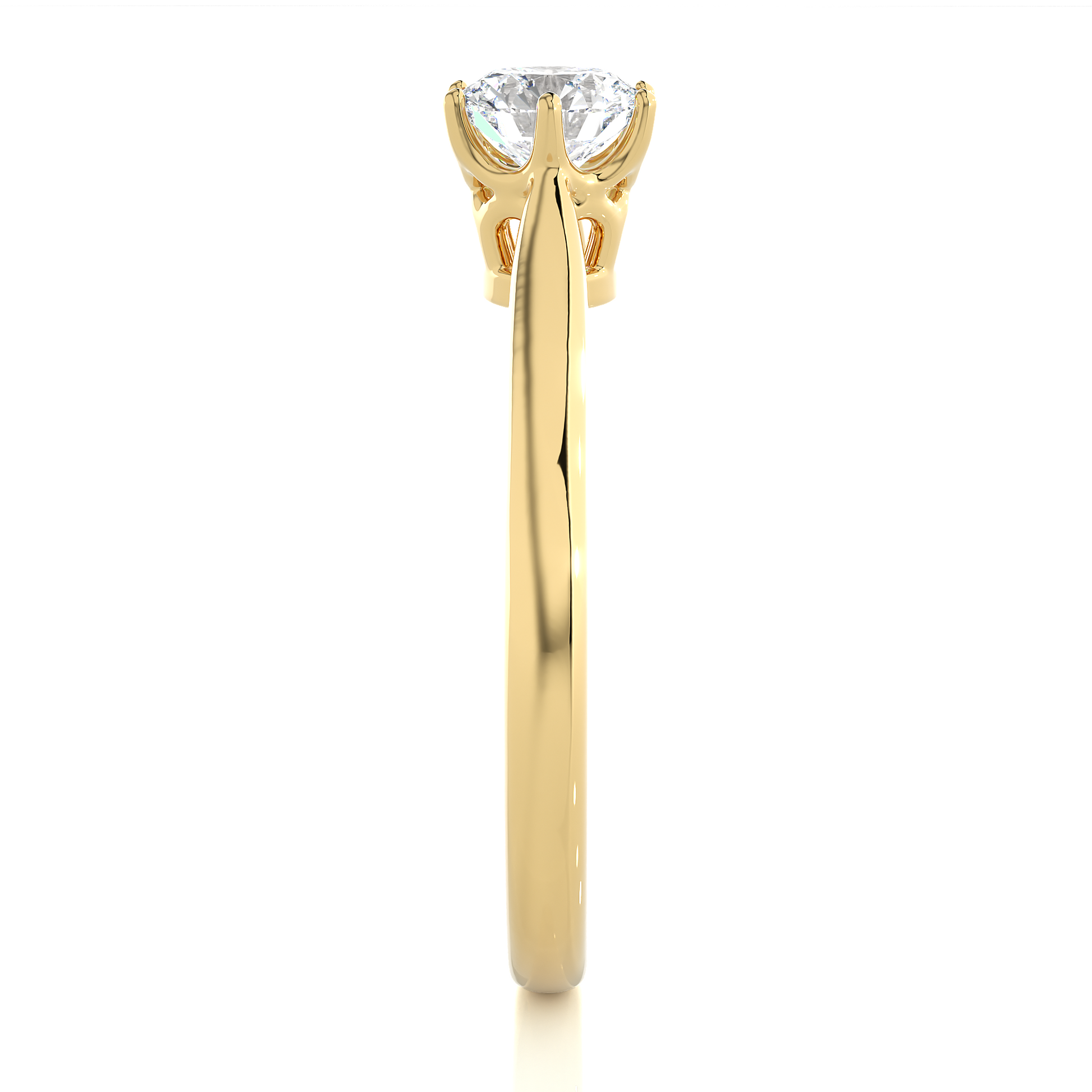 1.5 Ct Crown Solitaire Ring/Engagement Ring/Wedding Ring/E Color/VS Clarity/1 Ct Diamond Ring/CVD Diamond Ring/Round Cut Diamond/Six Prong Set/10k Gold/14k Gold/18k Gold/Yellow Gold/White Gold/Rose Gold/Anniversary Gift