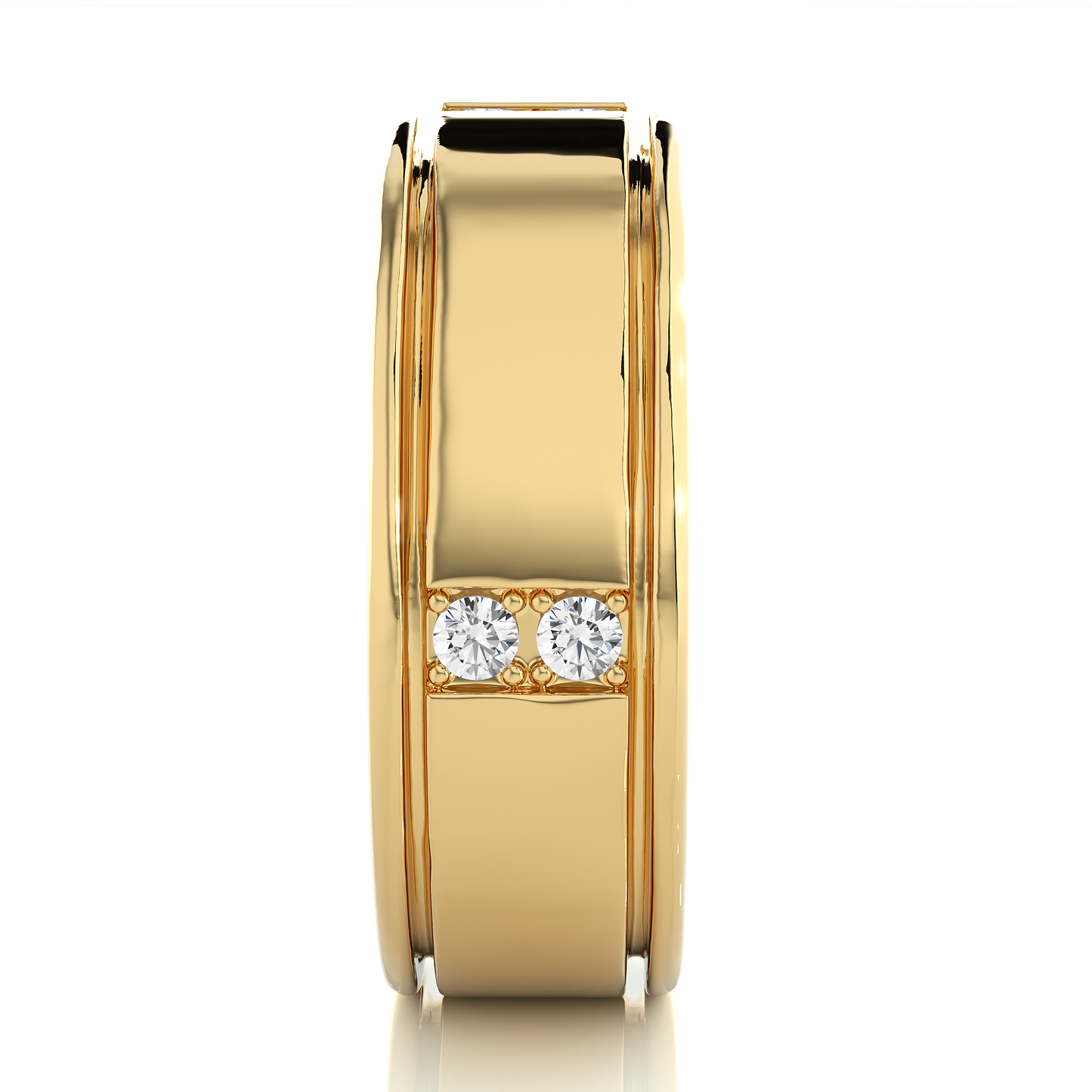 Bar Set Round Cut Ring/Wedding Ring/EF Color/VS Clarity/1 CTW Diamond Band/CVD Diamond Band/Round Cut Diamond/Prong Set/10k Gold/14k Gold/18k Gold/Yellow Gold/White Gold/Rose Gold/Anniversary Gift