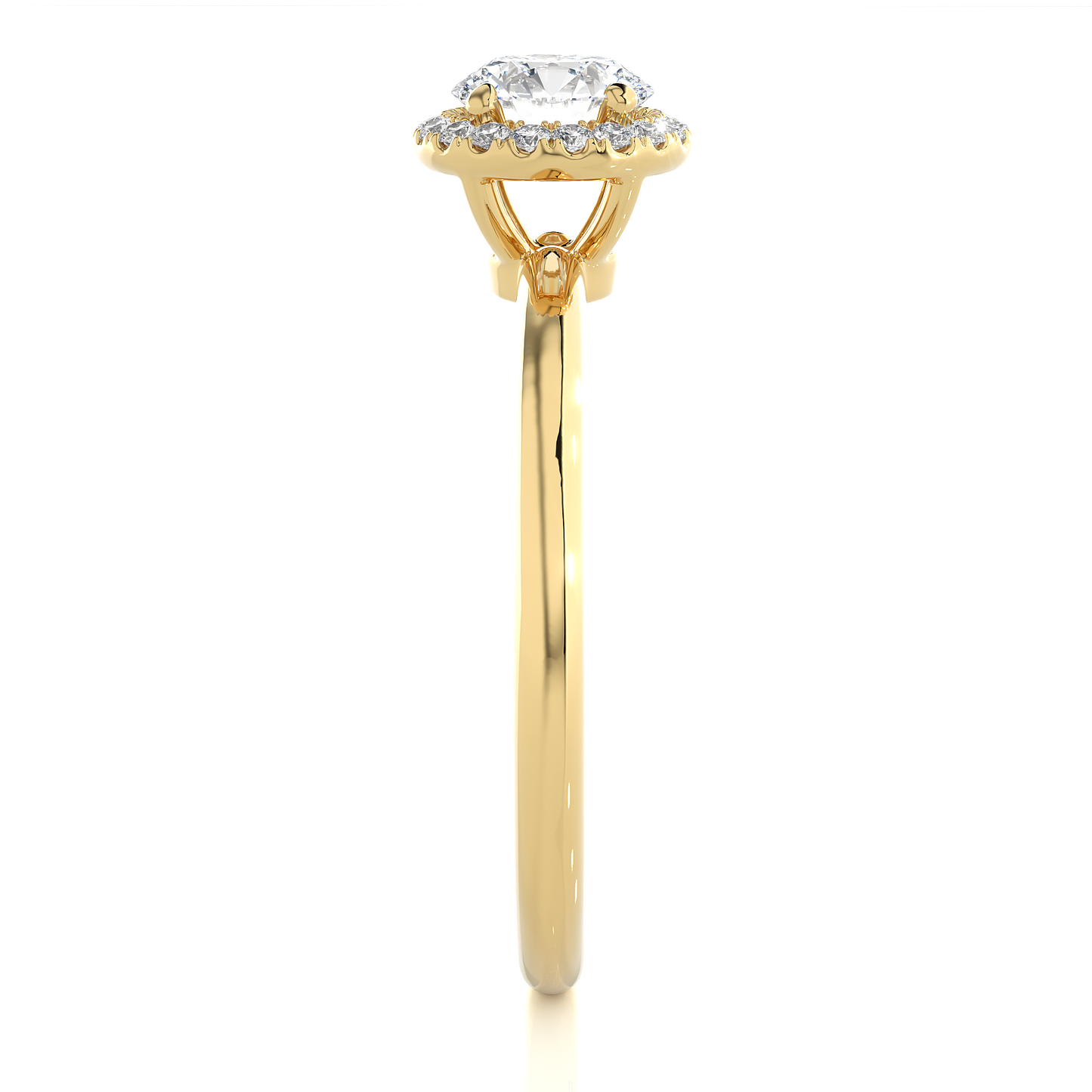 1.00 CT Round Cut E-VS1 Lab Diamond Halo Gold Engagement Ring/Wedding Ring/E Color/VS Clarity/1 Ct Diamond Ring/CVD Diamond Ring/Round Cut Diamond/Round Diamond Side Stone/Prong Set/Pave Set/Halo Set/10k Gold/14k Gold/18k Gold/Yellow Gold/White Gold/Rose Gold/Anniversary Gift