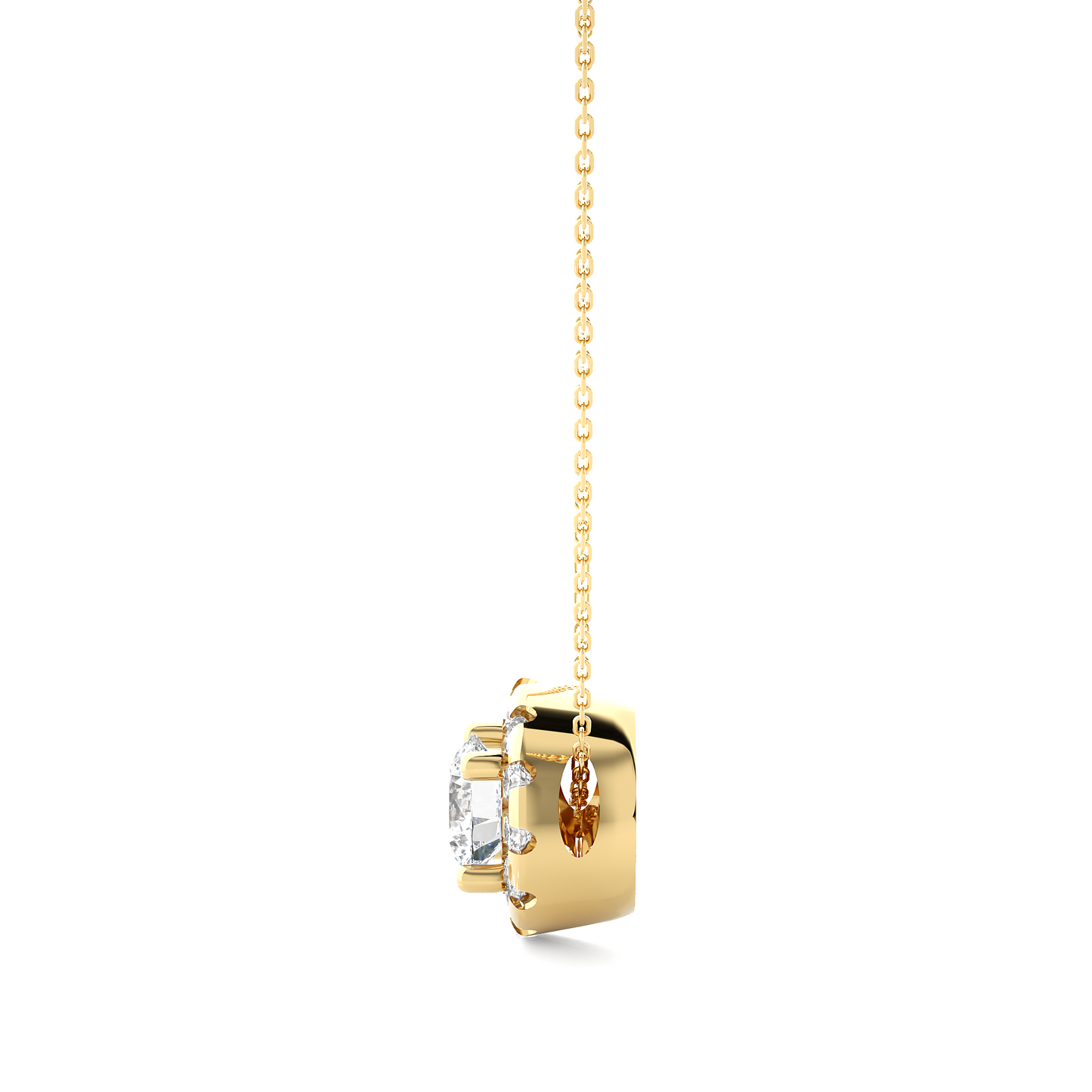 1.02 CT Round Cut Lab Grown Diamond Gold Pendant in Halo Setting/CVD Diamond Pendant/Gold Diamond Pendant/1 Ct Diamond Pendant/Solitaire Diamond Pendant/Anniversary Gift For Her/igi Certified/Ethical Diamond/Silver Pendant/Gold Pendant/CVD Diamond Pendant/E Color Diamond/VS Clarity Diamond/Manmade Diamond/Lab Grown Diamond/Pendant Necklace/Round Cut Diamond/Pendant