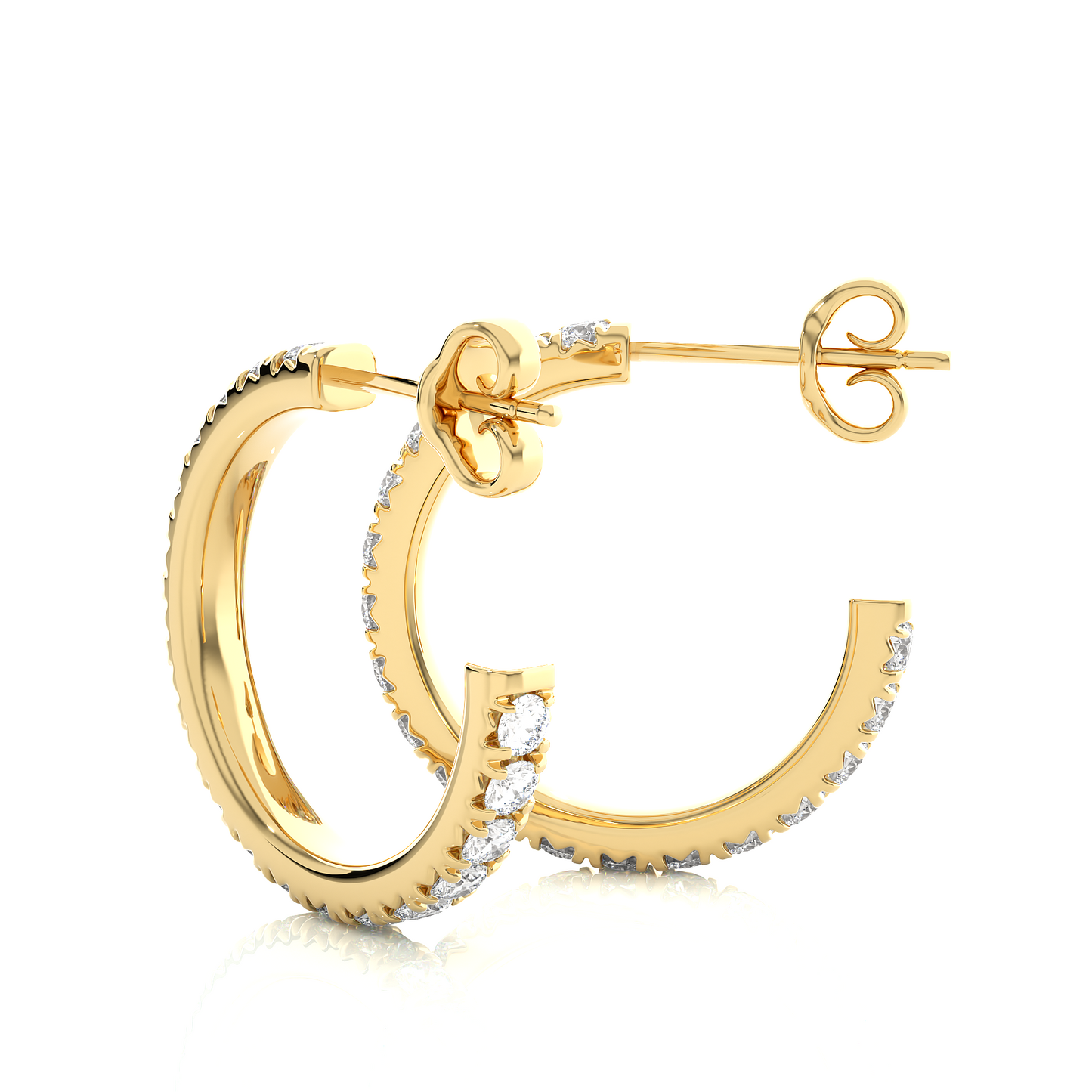 0.76 TCW Round Cut Lab Grown Diamond Yellow Gold Earring/Round Stone Earrings/Gold CVD Diamond Earring/Anniversary Gift/Solitaire Diamond Stud Earring/1 Ct Diamond Earring/Prong Setting/igi Certified/Stud Earring/Ethical Diamond/Silver Earring/Gold Earring/CVD Diamond Earring/E Color Diamond/VS Clarity Diamond/Manmade Diamond/Lab Grown Diamond/Round Cut Diamond