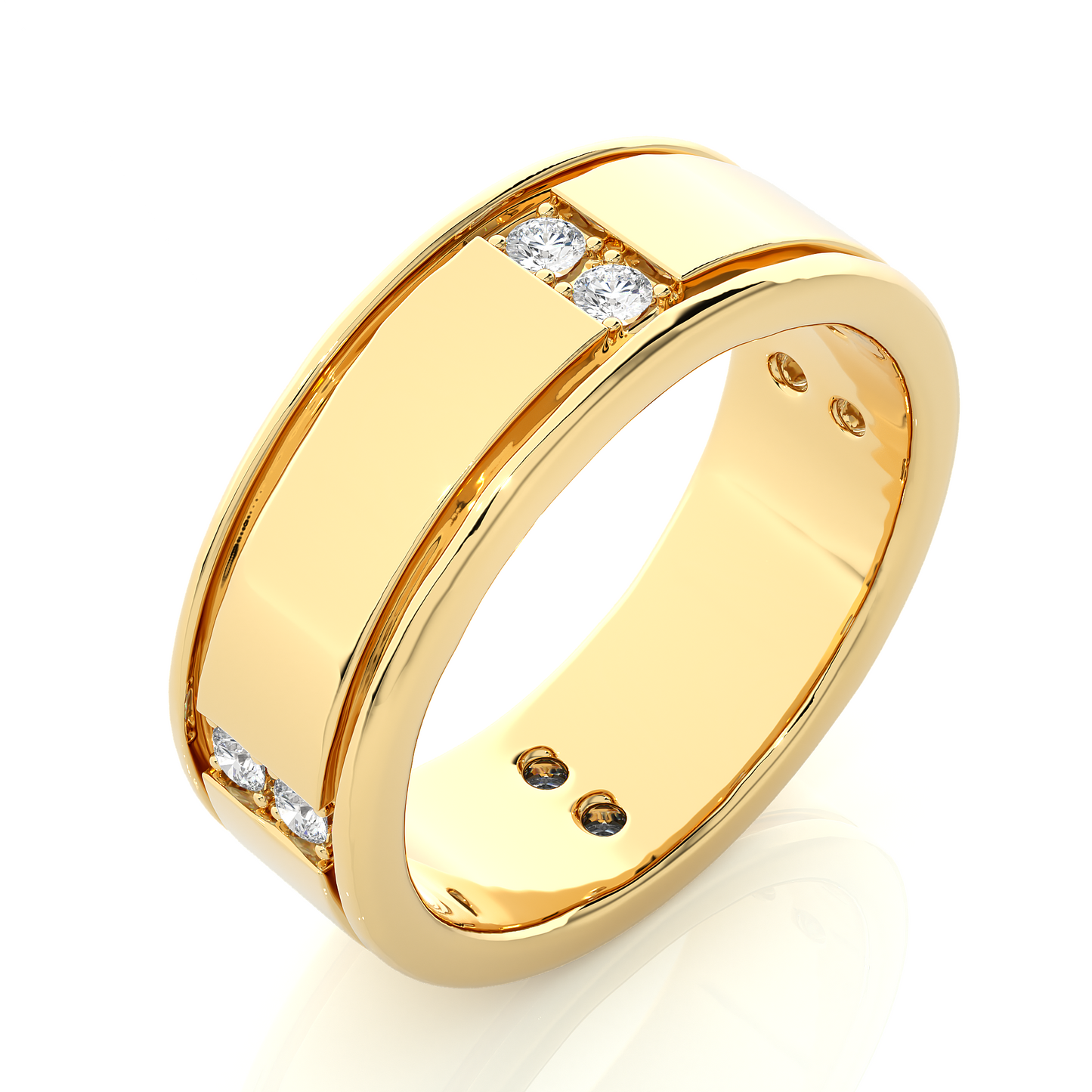 Bar Set Round Cut Ring/Wedding Ring/EF Color/VS Clarity/1 CTW Diamond Band/CVD Diamond Band/Round Cut Diamond/Prong Set/10k Gold/14k Gold/18k Gold/Yellow Gold/White Gold/Rose Gold/Anniversary Gift
