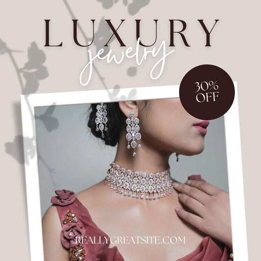 Luxury Diamond Choker & Earrings – Exquisite Bridal Jewelry with Special Offer for a Limited-Time Glam Look   2/2