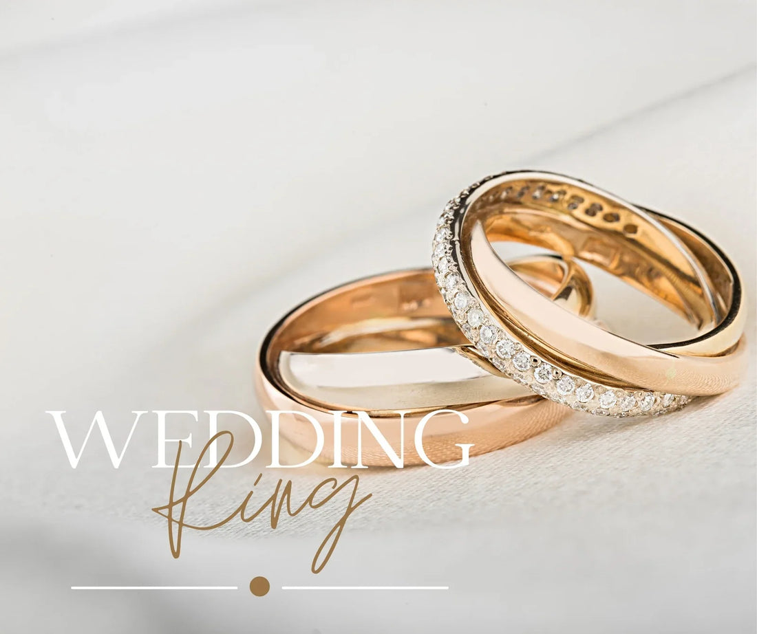"Timeless Elegance: Diamond and Gold Wedding Rings Celebrating Eternal Love, Unity, and Commitment Forever"