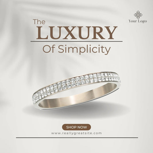 "Elegant Diamond Band – Embrace the Luxury of Simplicity with Timeless Style and Understated Sophistication"