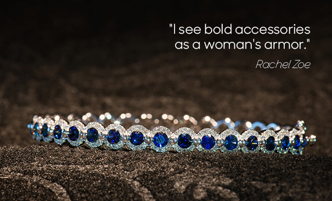 Elegant sapphire and diamond bracelet exuding bold luxury and style