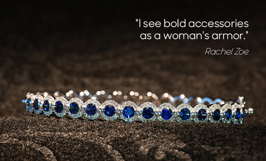 Elegant sapphire and diamond bracelet exuding bold luxury and style