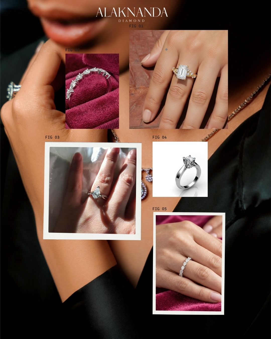 Elegant Alaknanda Diamond Ring Collection Featuring Solitaire Halo Eternity Designs Timeless Sparkle Luxury Craftsmanship Perfect for Every Occasion Style