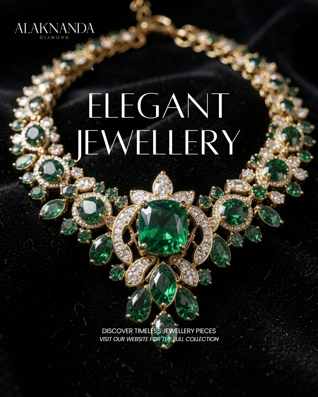 Elegant Emerald Diamond Necklace Timeless Luxury Statement Jewelry Collection