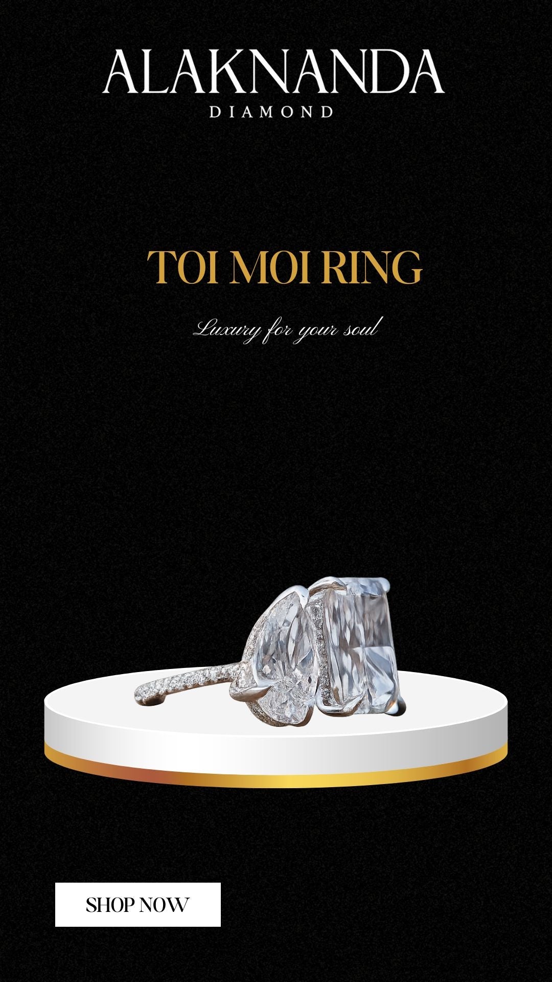 Alaknanda Toi Moi Ring – Exquisite Dual Diamond Design Symbolizing Love, Luxury, and Timeless Elegance for You