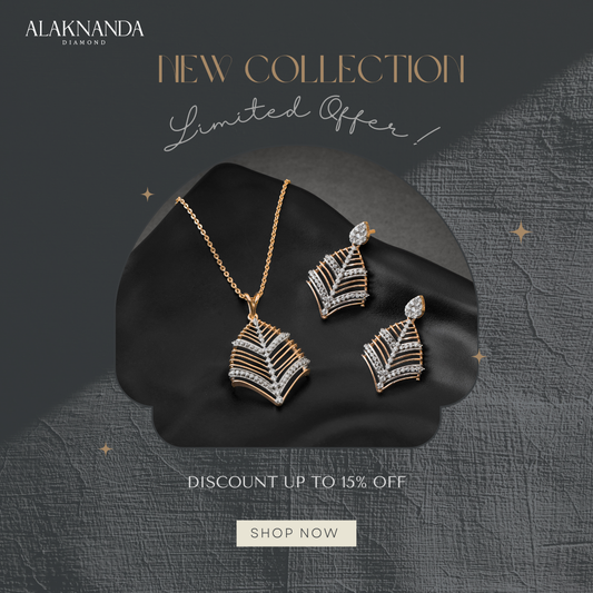 Alaknanda Diamond New Jewelry Collection – Elegant Pendant and Earrings with Modern Luxury Design, Special Offer