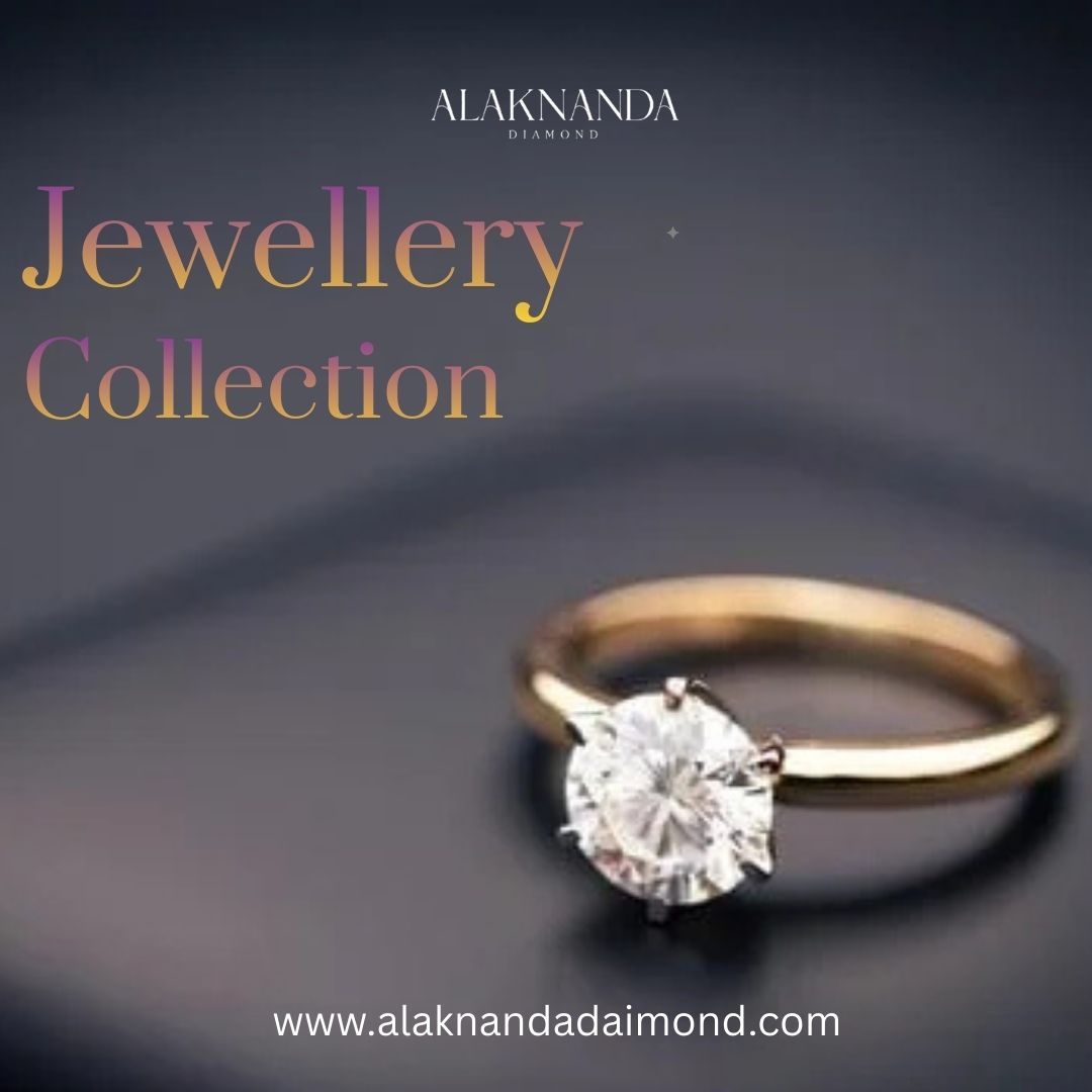 Elegant Alaknanda Diamond Jewellery Collection Featuring Brilliant Solitaire Ring in Gold Timeless Luxury Design for Engagement, Wedding, and Special Moments 💎
