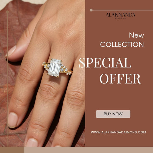 Elegant Emerald Cut Diamond Ring by Alaknanda New Collection Featuring Timeless Luxury Sparkle and Exclusive Special Offer for Modern Women