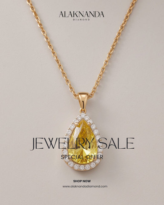 Elegant Yellow Diamond Pendant Necklace Shines In Exclusive Jewelry Sale