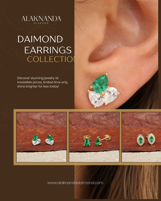 Elegant Emerald and Diamond Earrings Collection Featuring Timeless Designs Sparkling Craftsmanship Luxury Jewelry Perfect for Every Occasion and Everyday Style