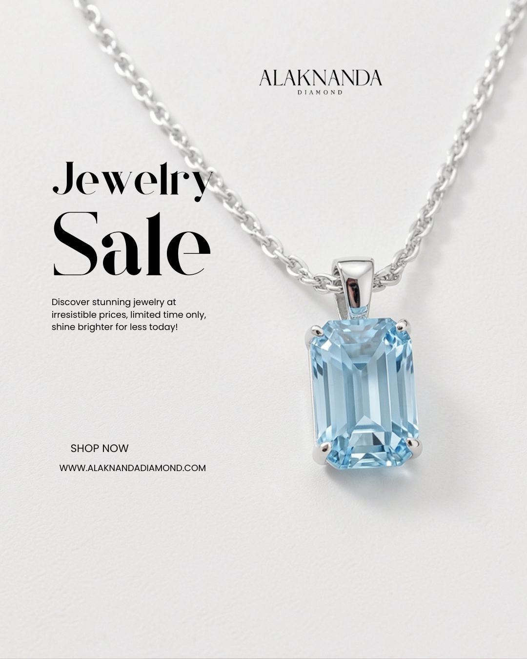 Elegant Blue Gemstone Pendant Necklace Timeless Jewelry Sale Luxury Shine