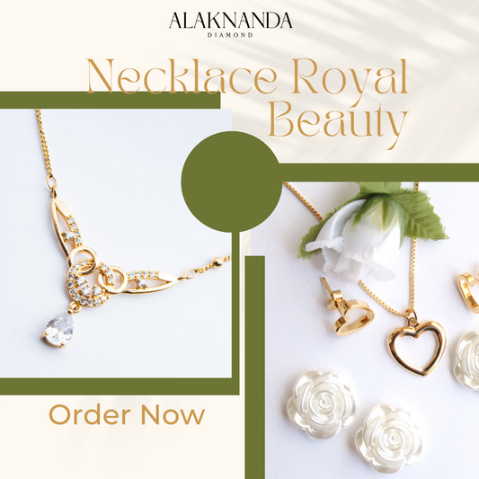 "Alaknanda’s Royal Beauty Necklace Collection – Exquisite Gold Designs with Diamonds and Hearts, Crafted for Timeless Elegance"