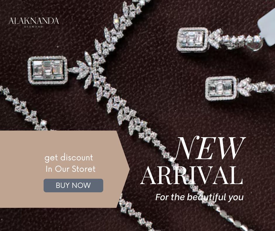 Elegant Diamond Necklace Earrings Set New Arrival Luxury Collection