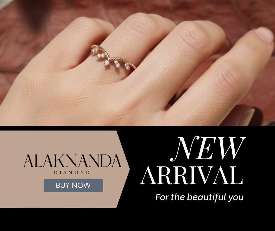 Elegant Minimalist Diamond Ring New Arrival by Alaknanda Featuring Delicate Design Sparkling Stones and Timeless Beauty for Everyday Luxury Wear