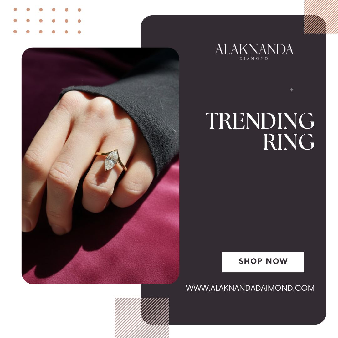 Alaknanda Trending Diamond Ring Elegant Modern Luxury Statement Design