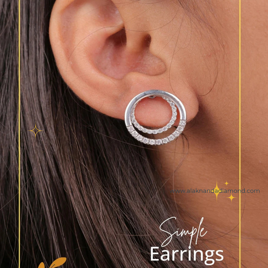 Elegant Diamond Circle Studs – Timeless Simplicity and Sparkle for Effortless Everyday Sophistication and Style