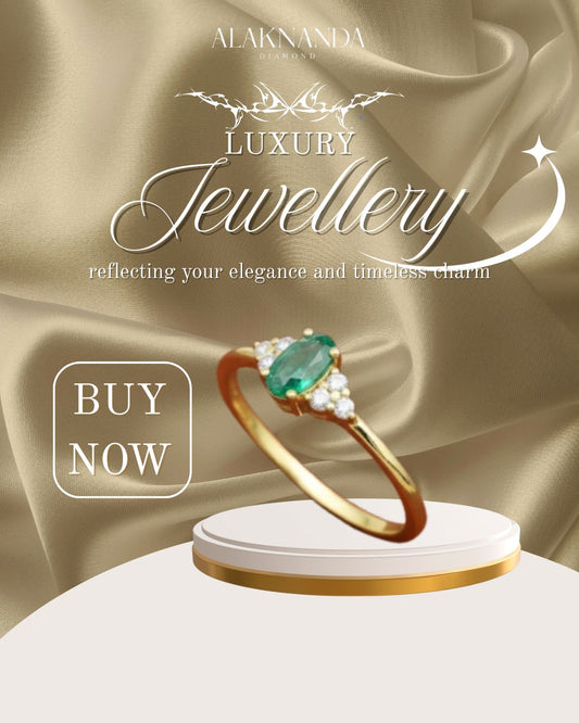 Elegant Emerald Diamond Ring Showcasing Luxury, Grace And Timeless Beauty